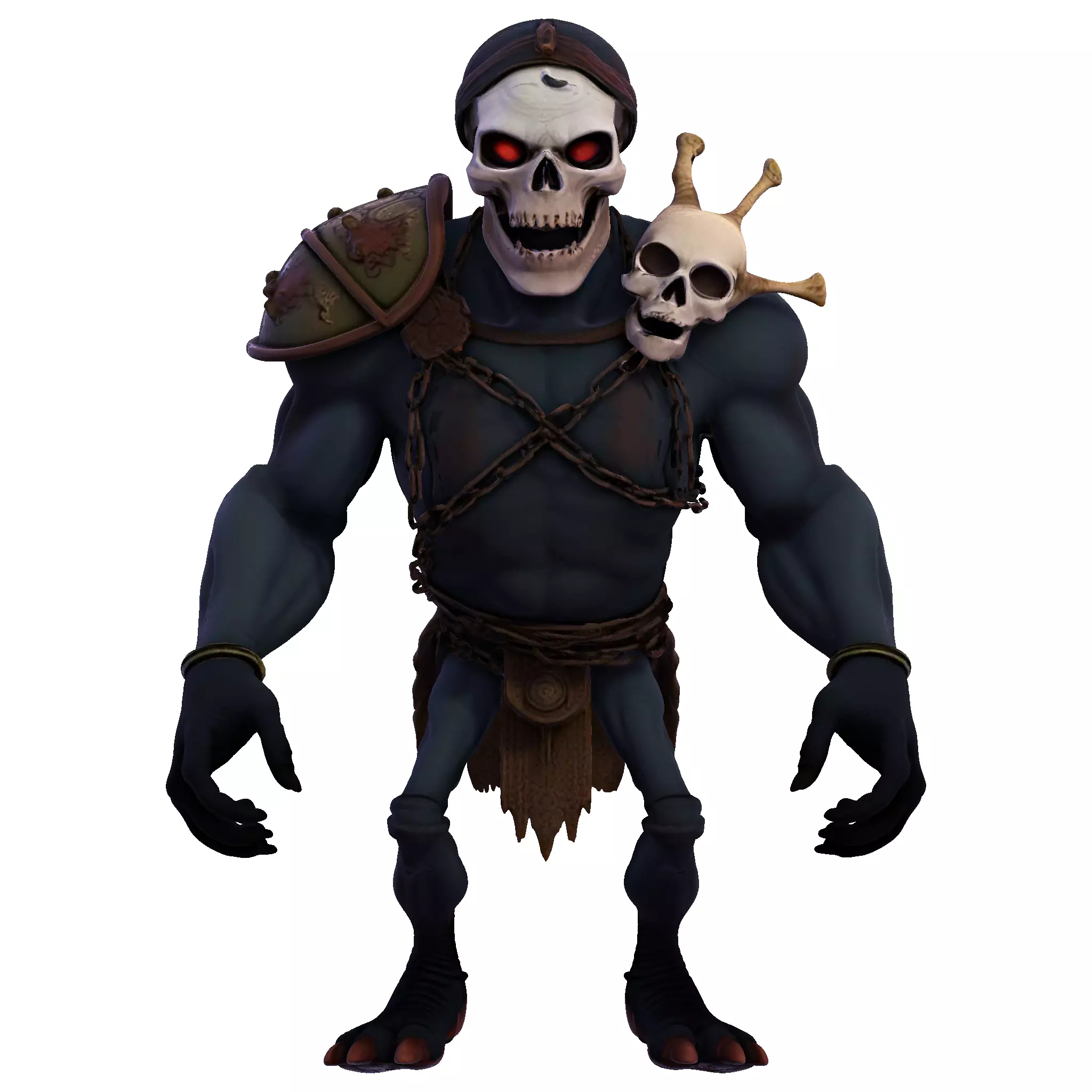 Skullbound Titan High Poly 3D Printable Figurine 3D print model_12