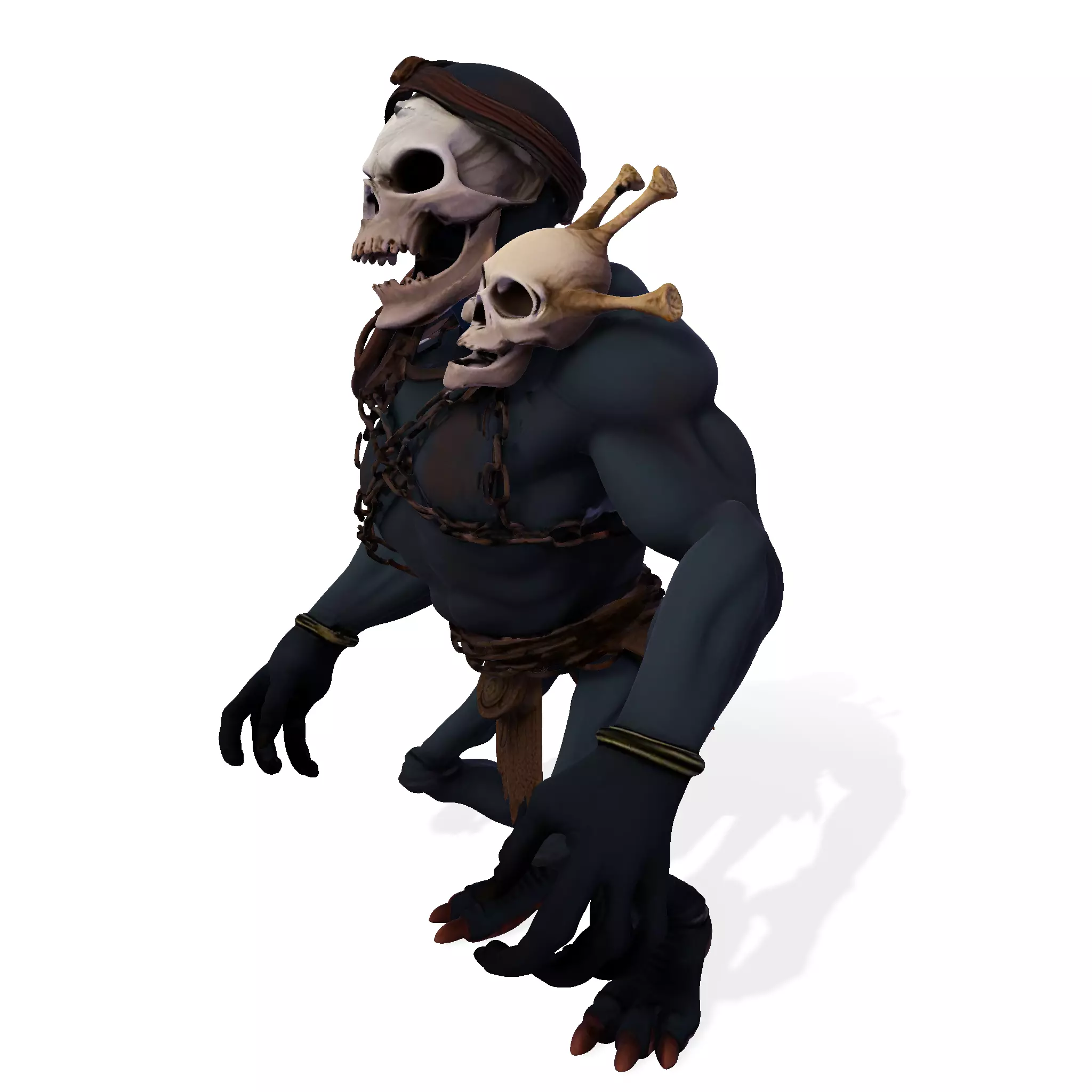 Skullbound Titan High Poly 3D Printable Figurine 3D print model_1