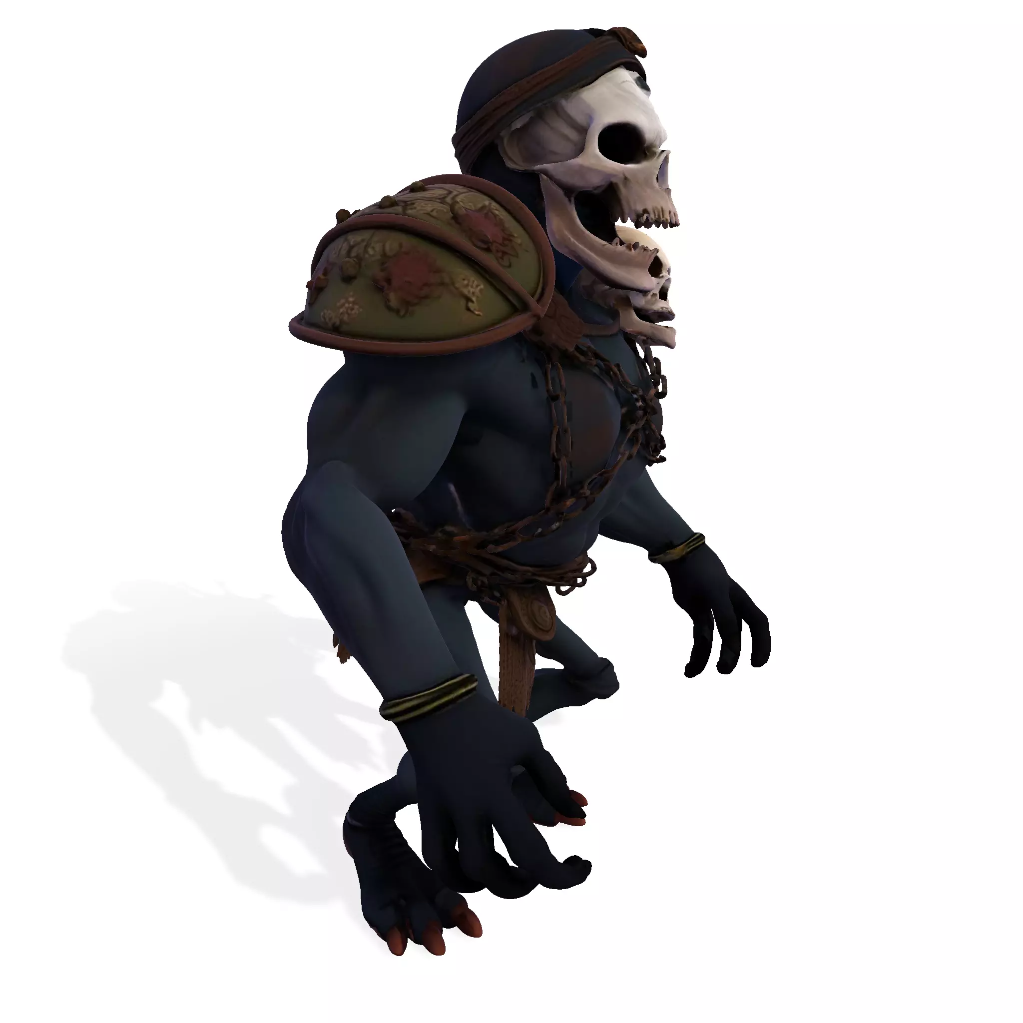 Skullbound Titan High Poly 3D Printable Figurine 3D print model_7