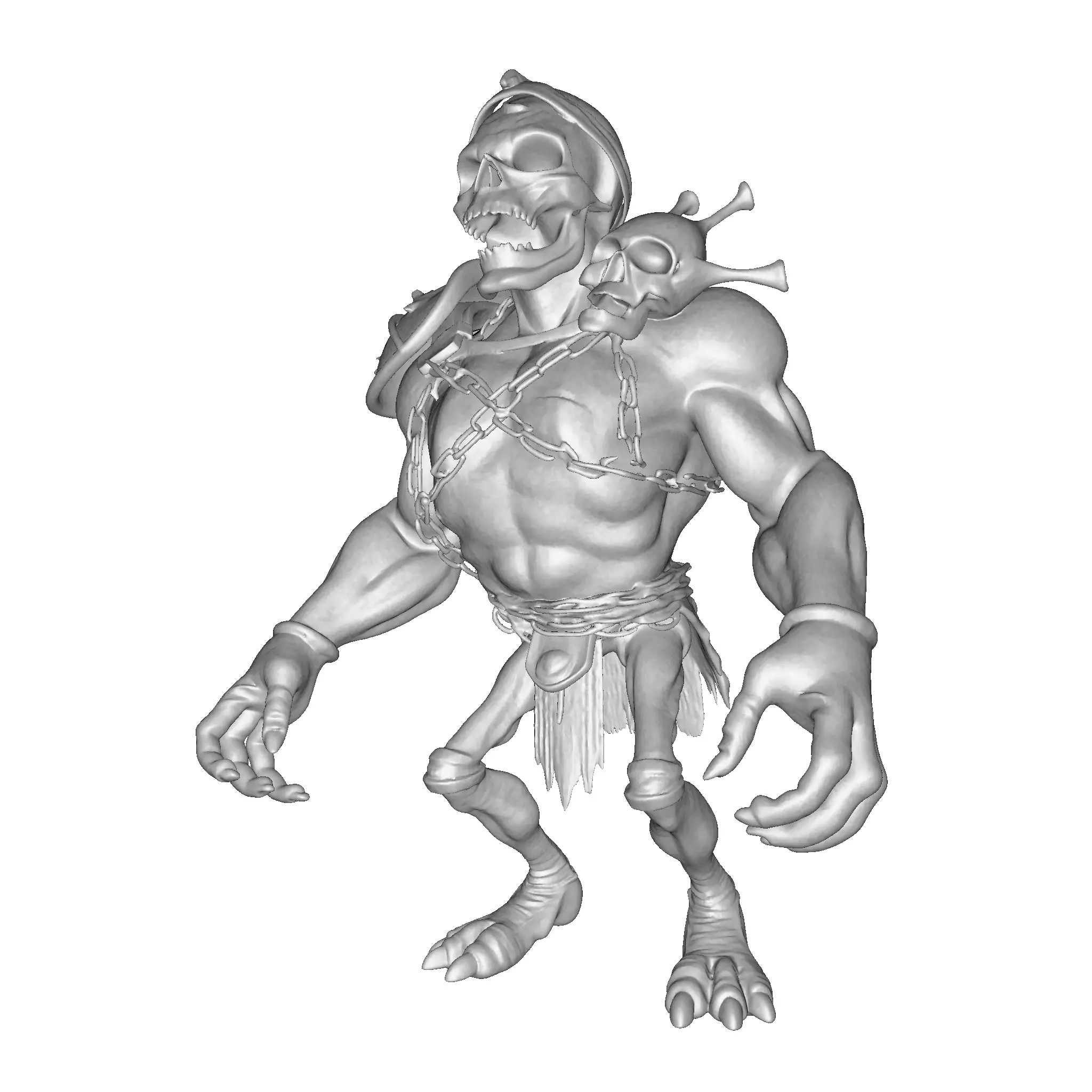 Skullbound Titan High Poly 3D Printable Figurine 3D print model_24