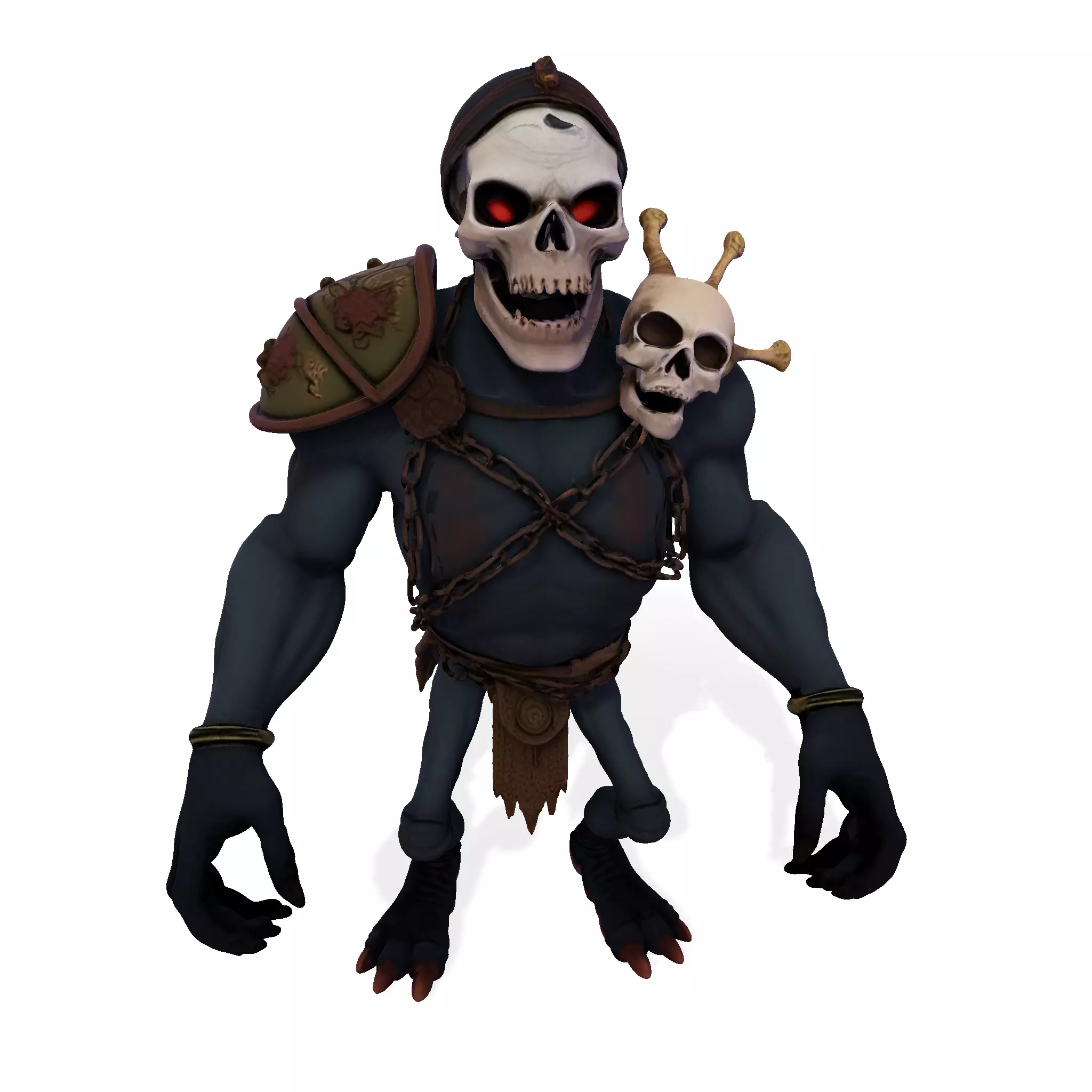 Skullbound Titan High Poly 3D Printable Figurine 3D print model_8
