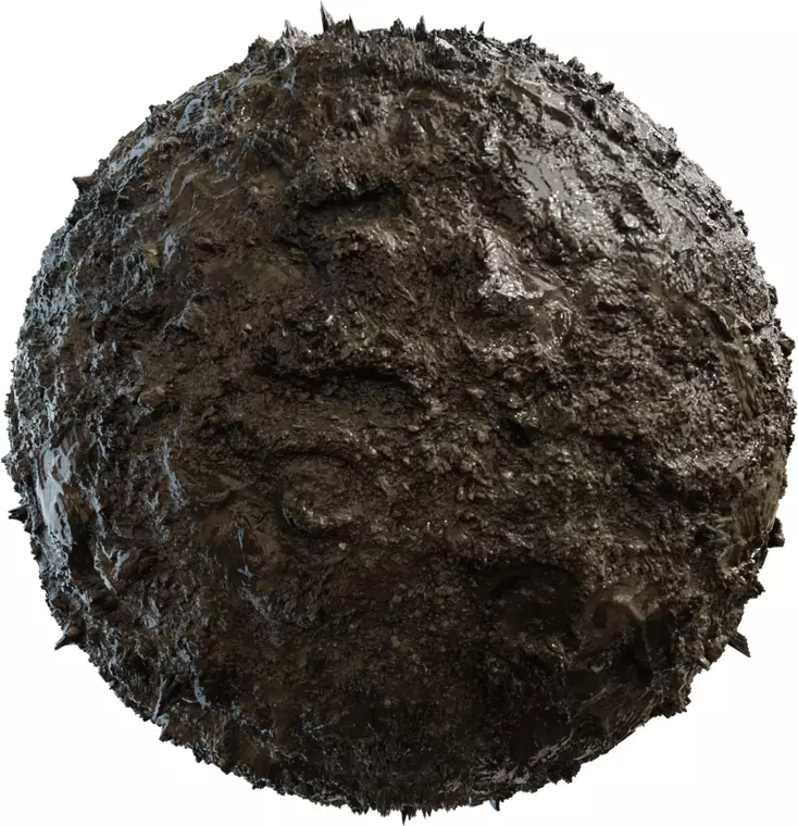 Saturated Mud With Footprints PBR Texture Texture_0