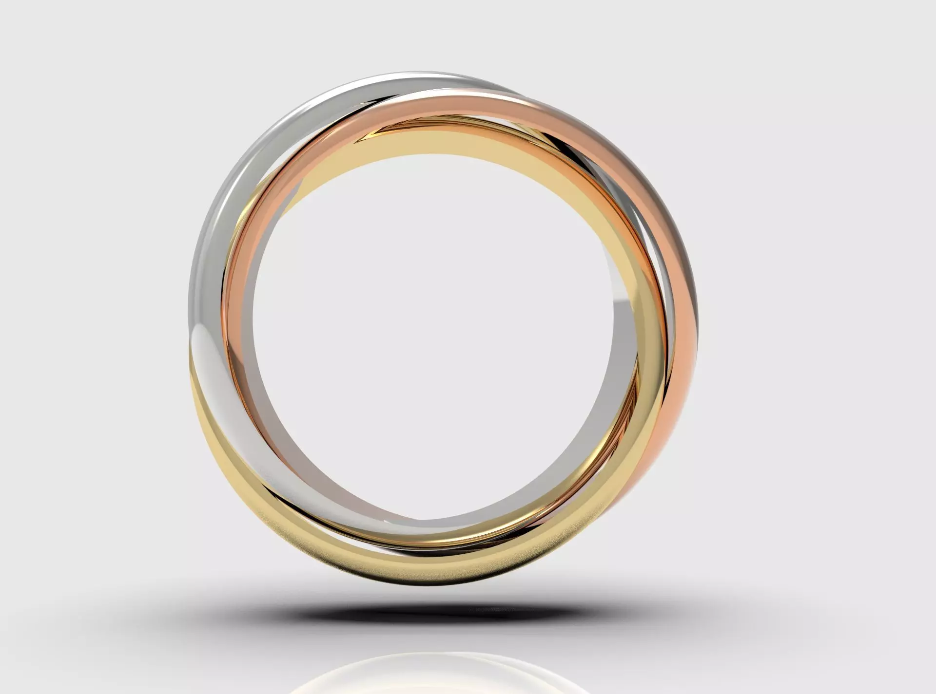 Cartie Trinity ring 3D print model_5