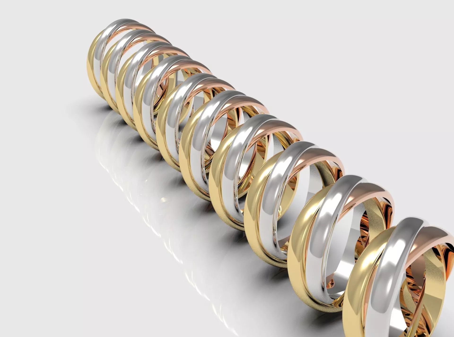 Cartie Trinity ring 3D print model_3