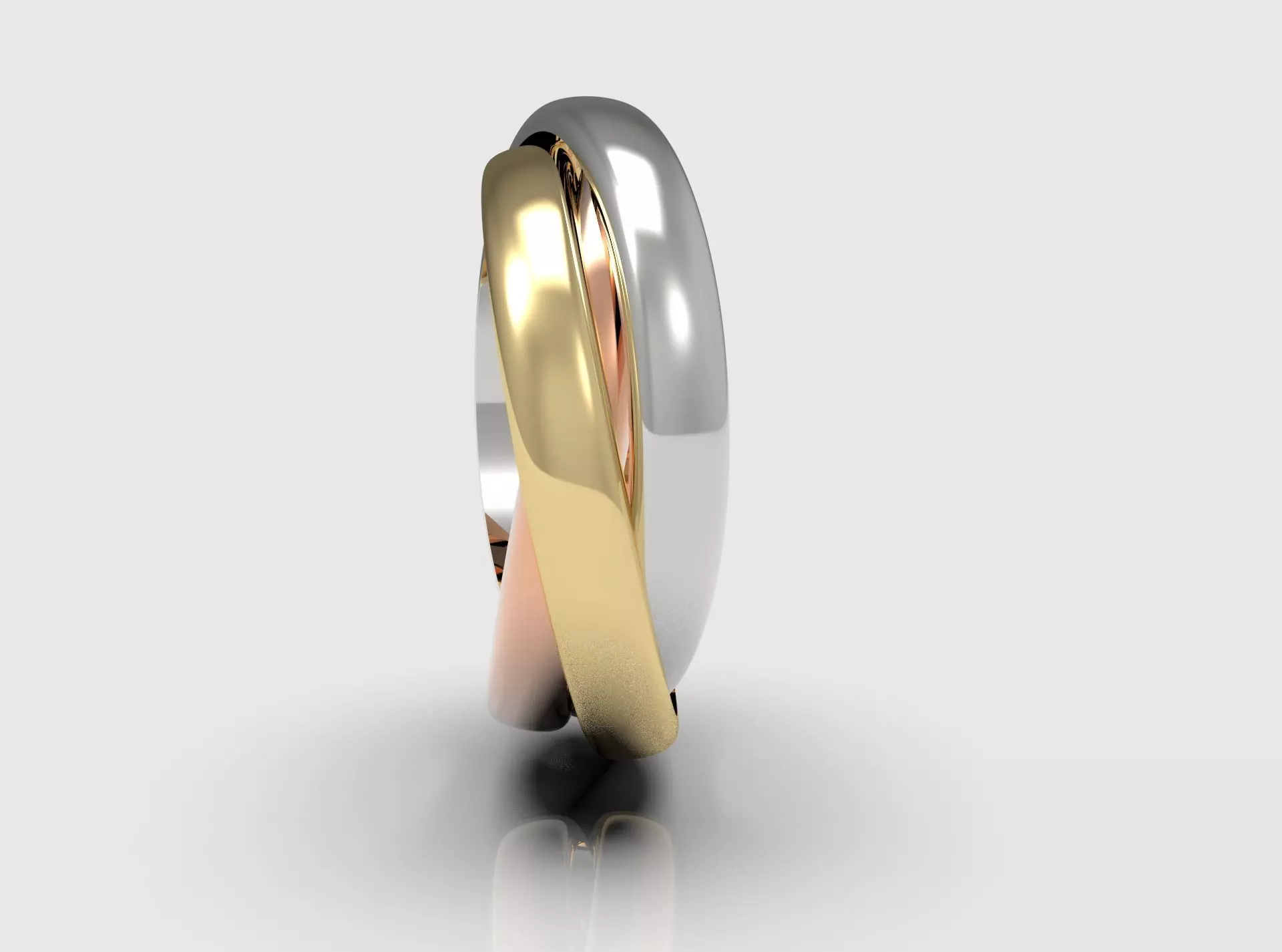 Cartie Trinity ring 3D print model_4