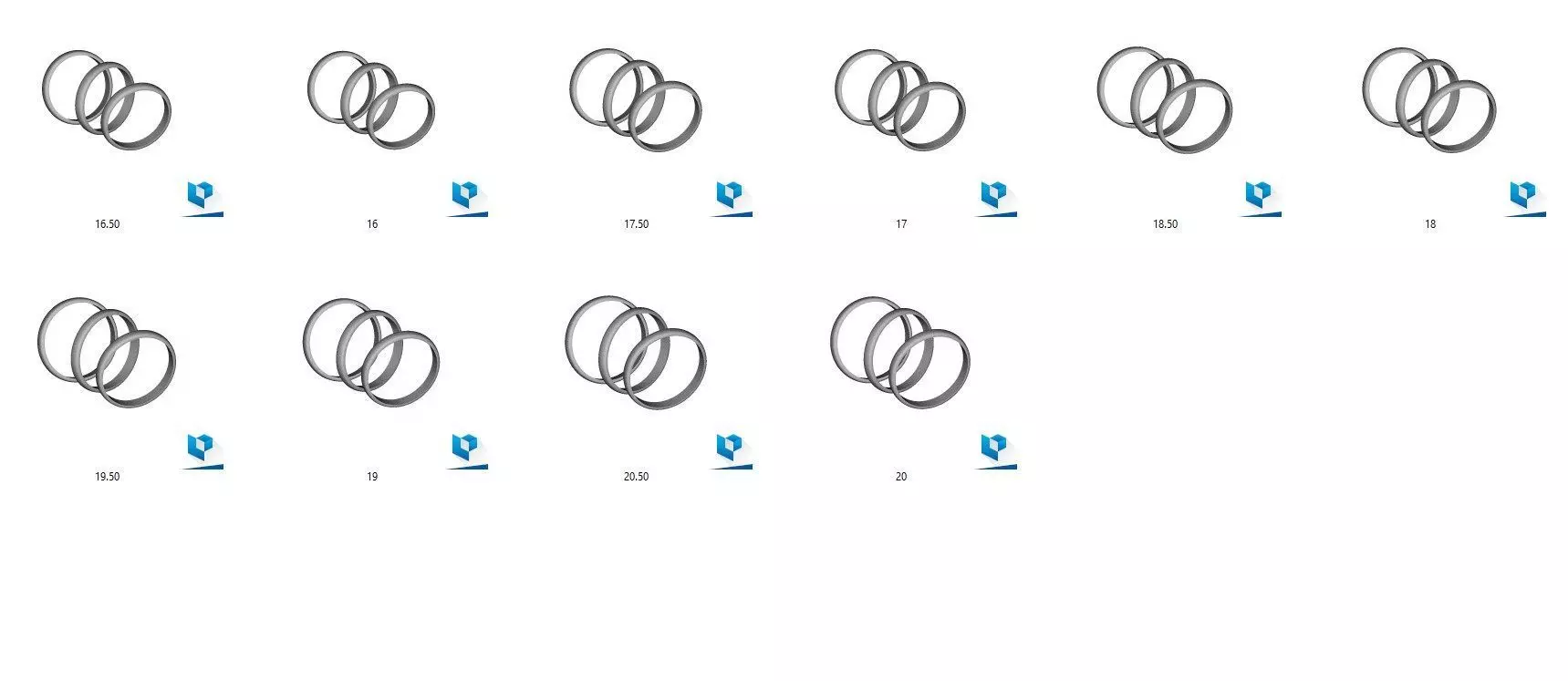 Cartie Trinity ring 3D print model_20