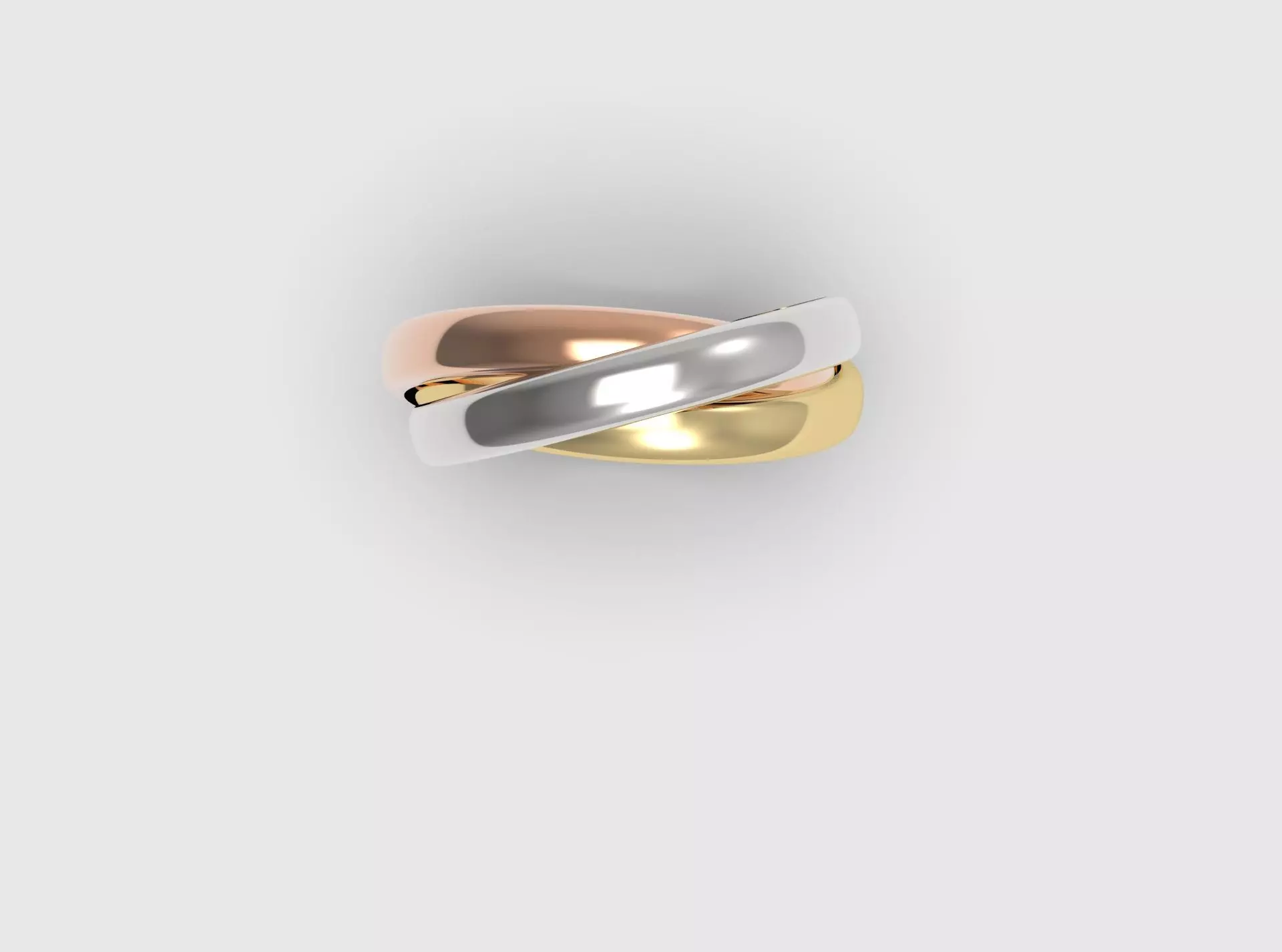 Cartie Trinity ring 3D print model_6