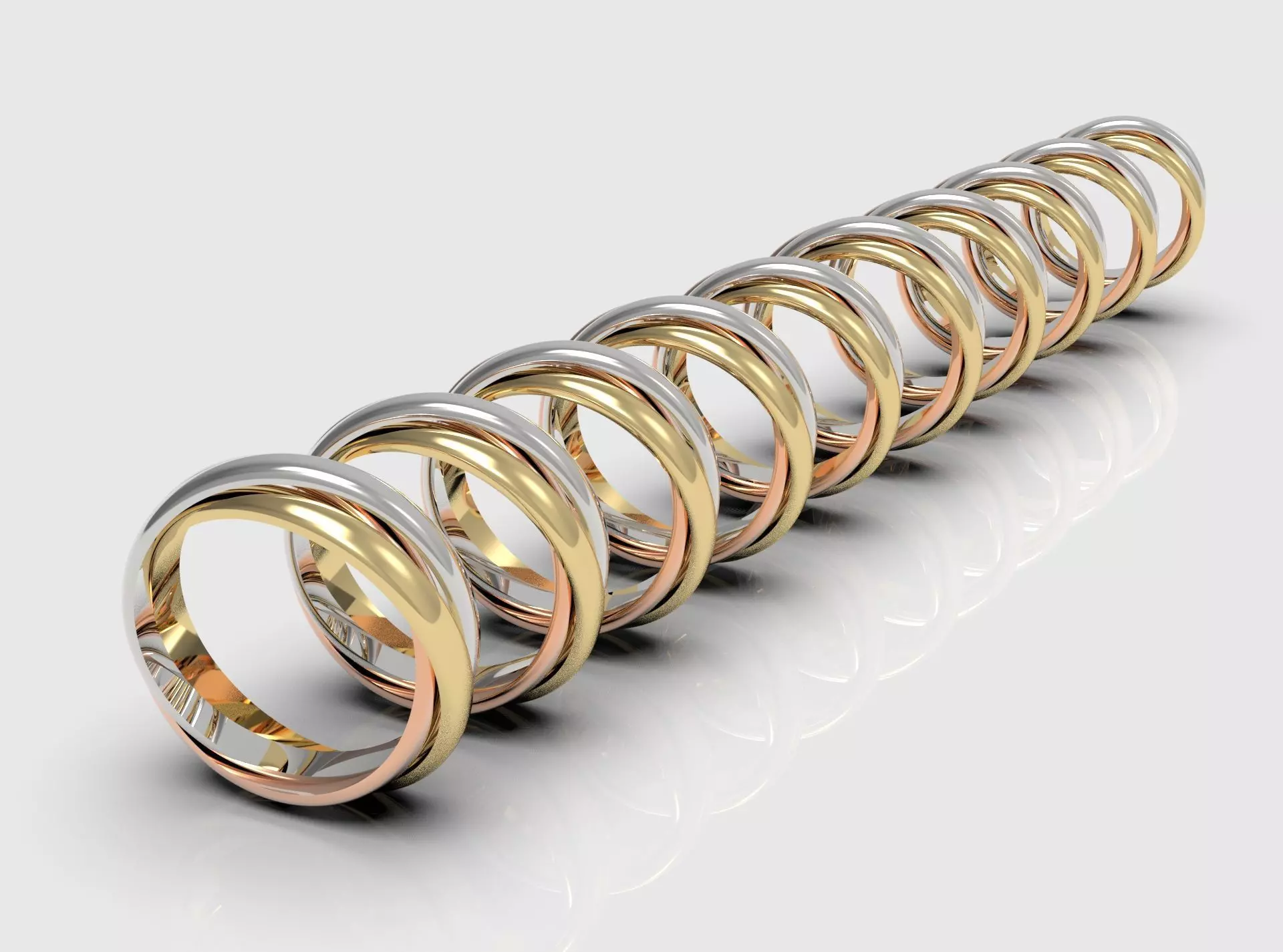 Cartie Trinity ring 3D print model_0