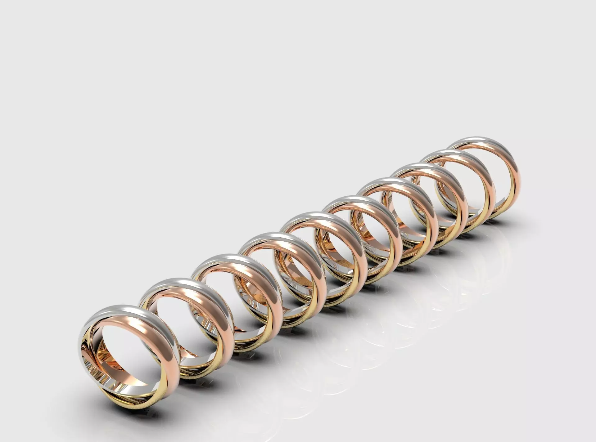 Cartie Trinity ring 3D print model_2