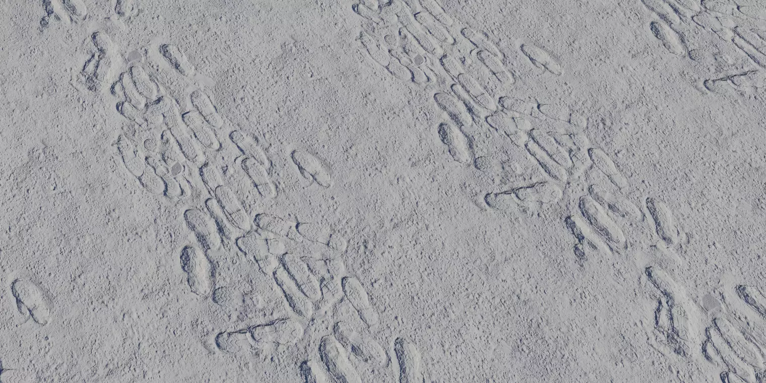 Dry Mud Path With Footprints PBR Texture Texture_2