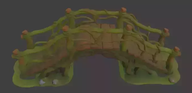 Forest Bridge Park Bridge 3D Model