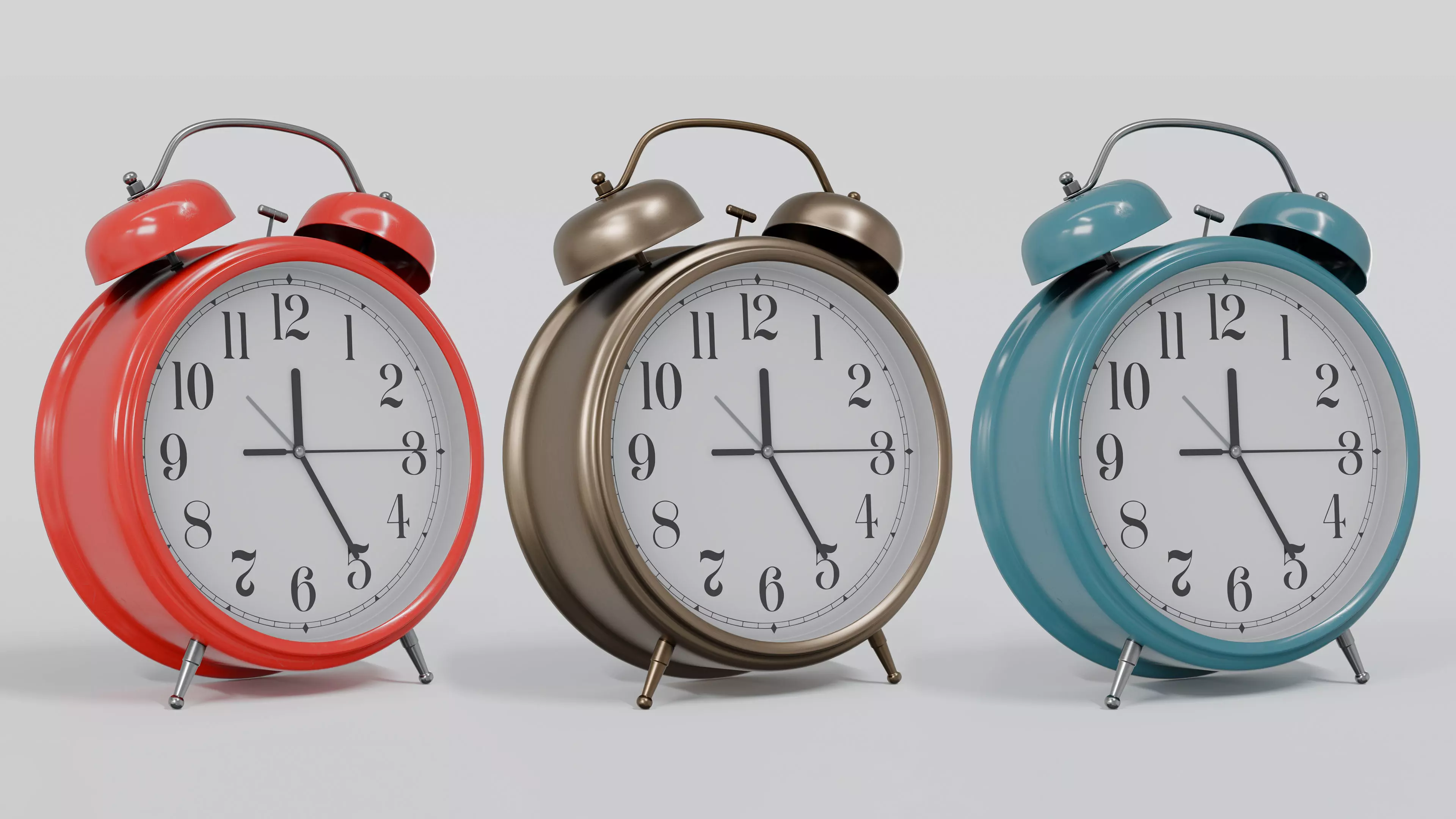 Alarm Clocks 3D Model Collection_0