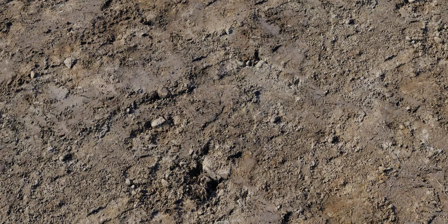 Rutted Clay With Damp Patches PBR Texture Texture_1