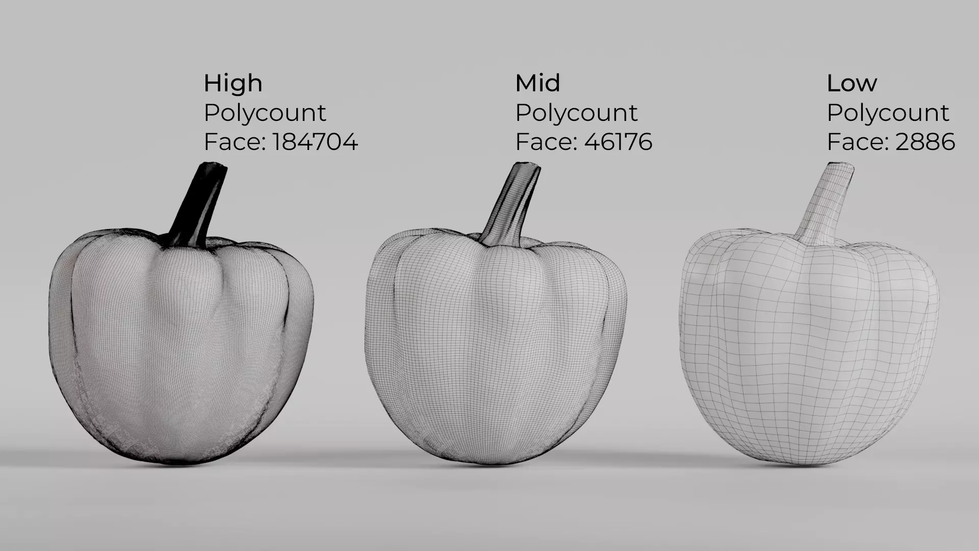 Pumpkin - Squash Low-poly 3D model_5