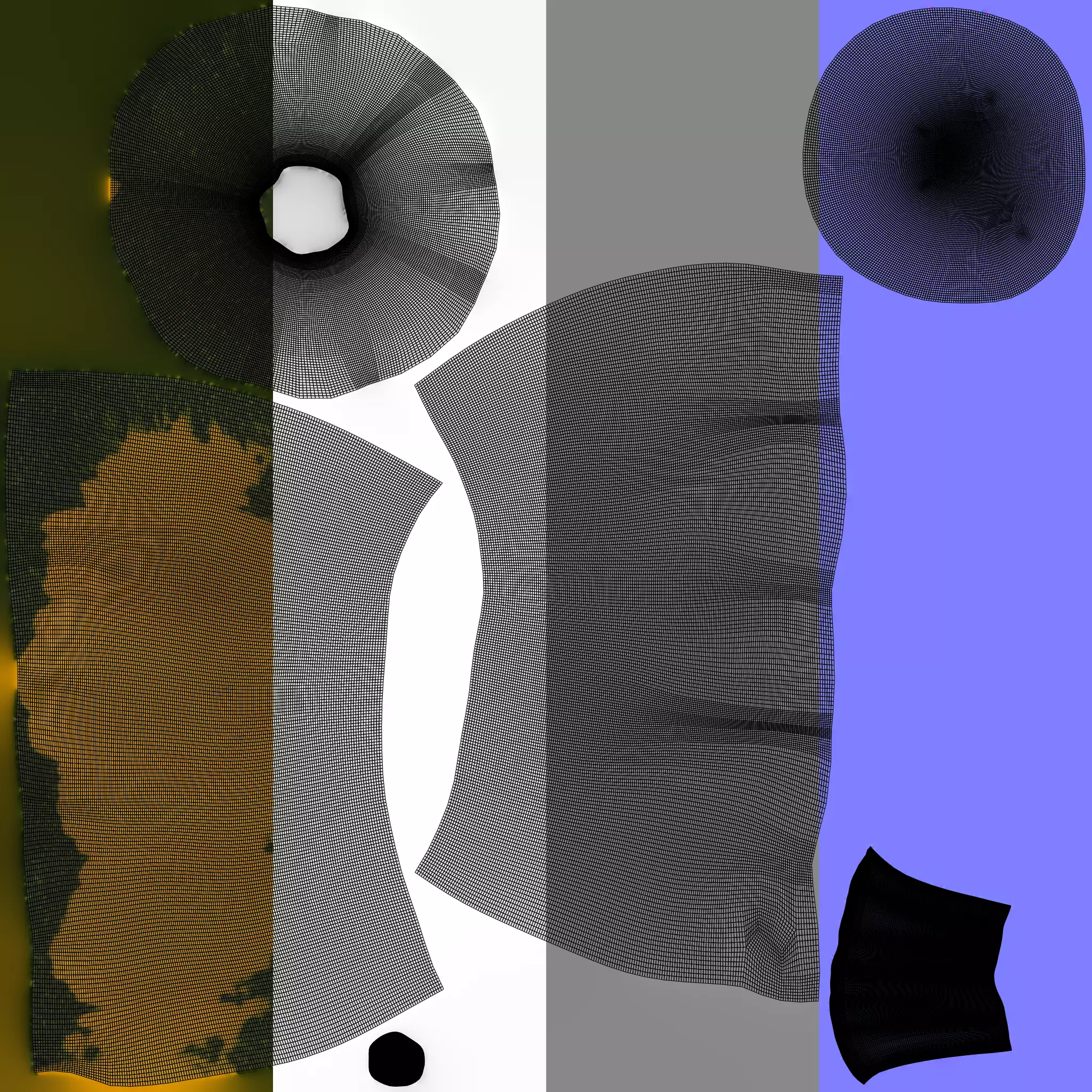 Pumpkin - Squash Low-poly 3D model_9