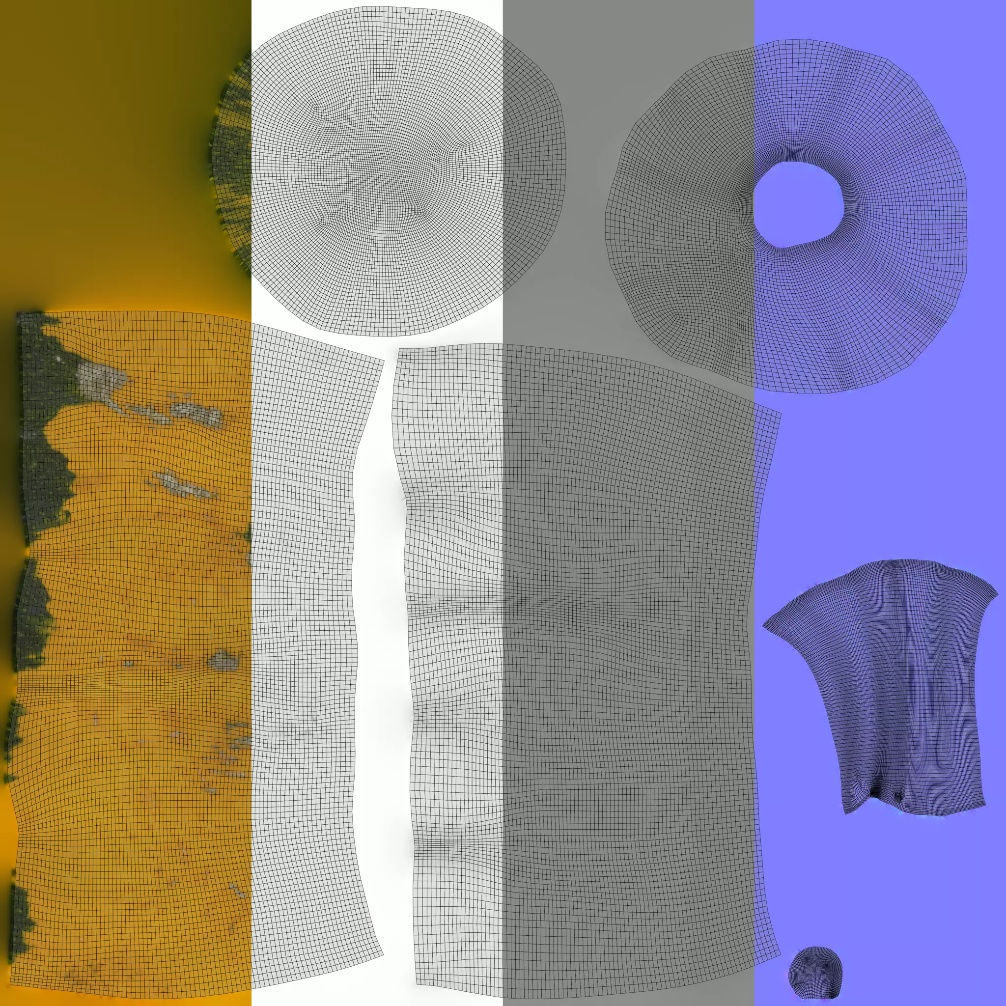 Pumpkin - Squash Low-poly 3D model_7