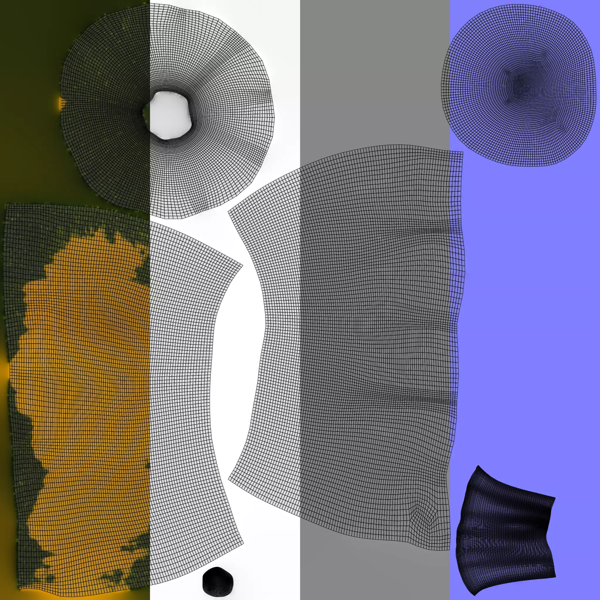 Pumpkin - Squash Low-poly 3D model_10