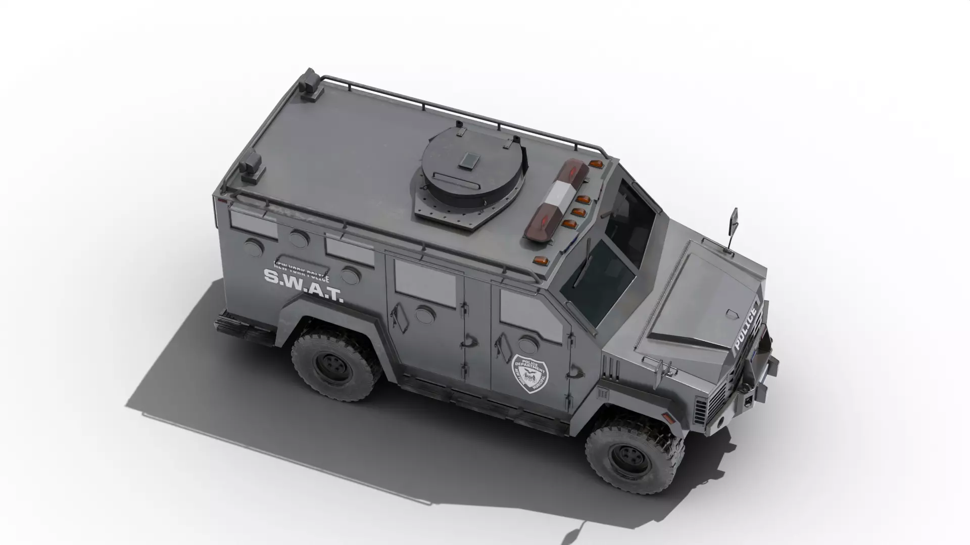 Swat Truck Low-poly 3D model_6