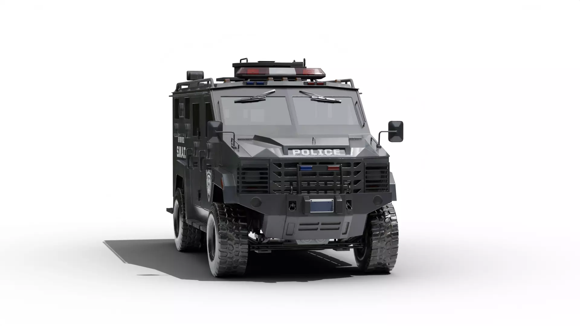 Swat Truck Low-poly 3D model_2
