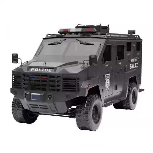 Swat Truck Low-poly 3D model
