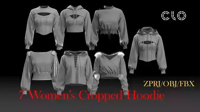 Women Cropped Hoodie