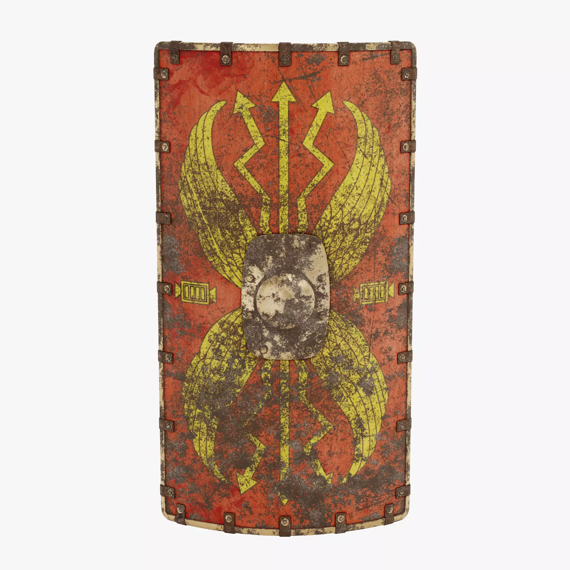 Dirty Scutum Shield - Roman Armor Equipment 3D model_12