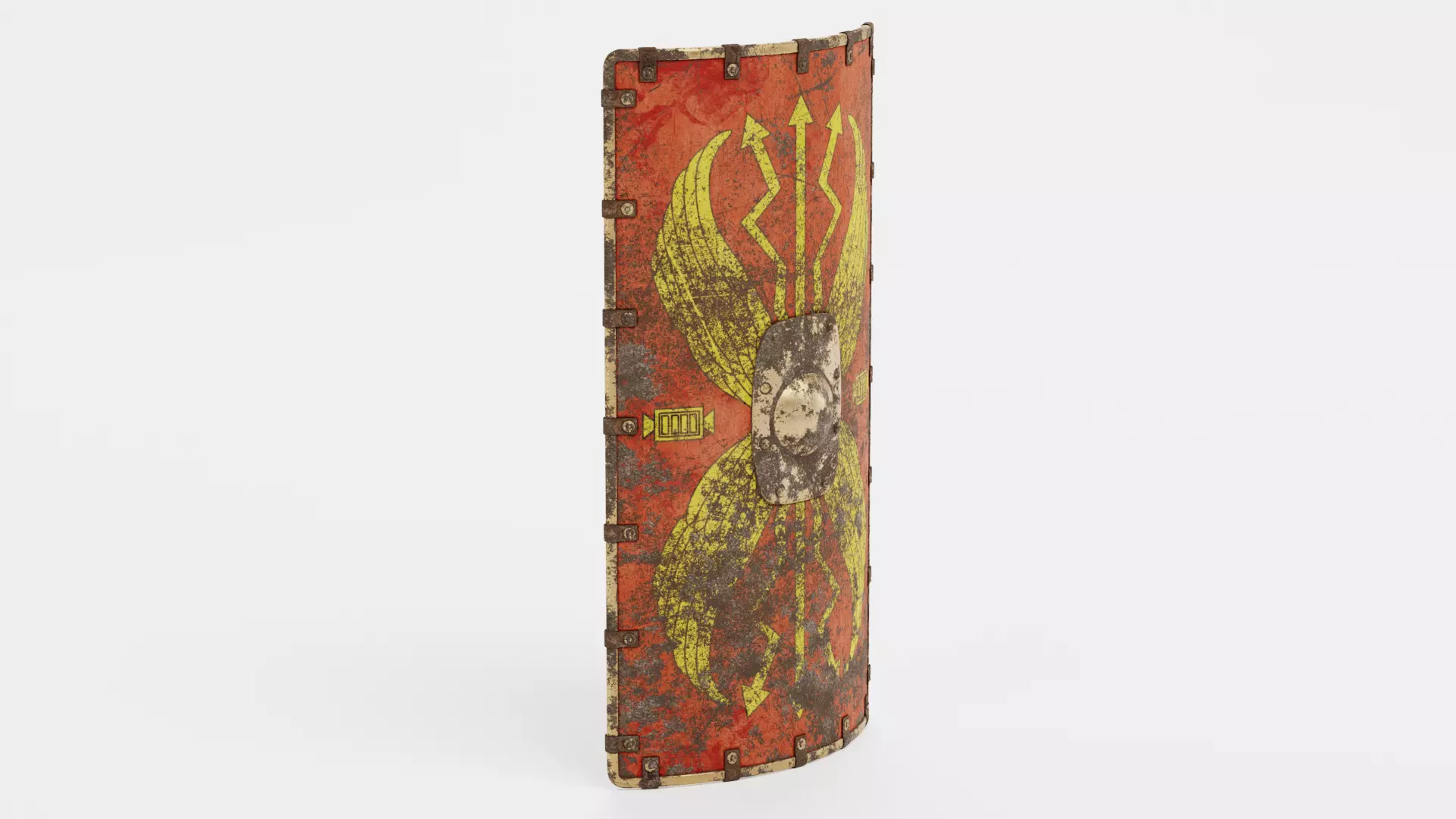 Dirty Scutum Shield - Roman Armor Equipment 3D model_1