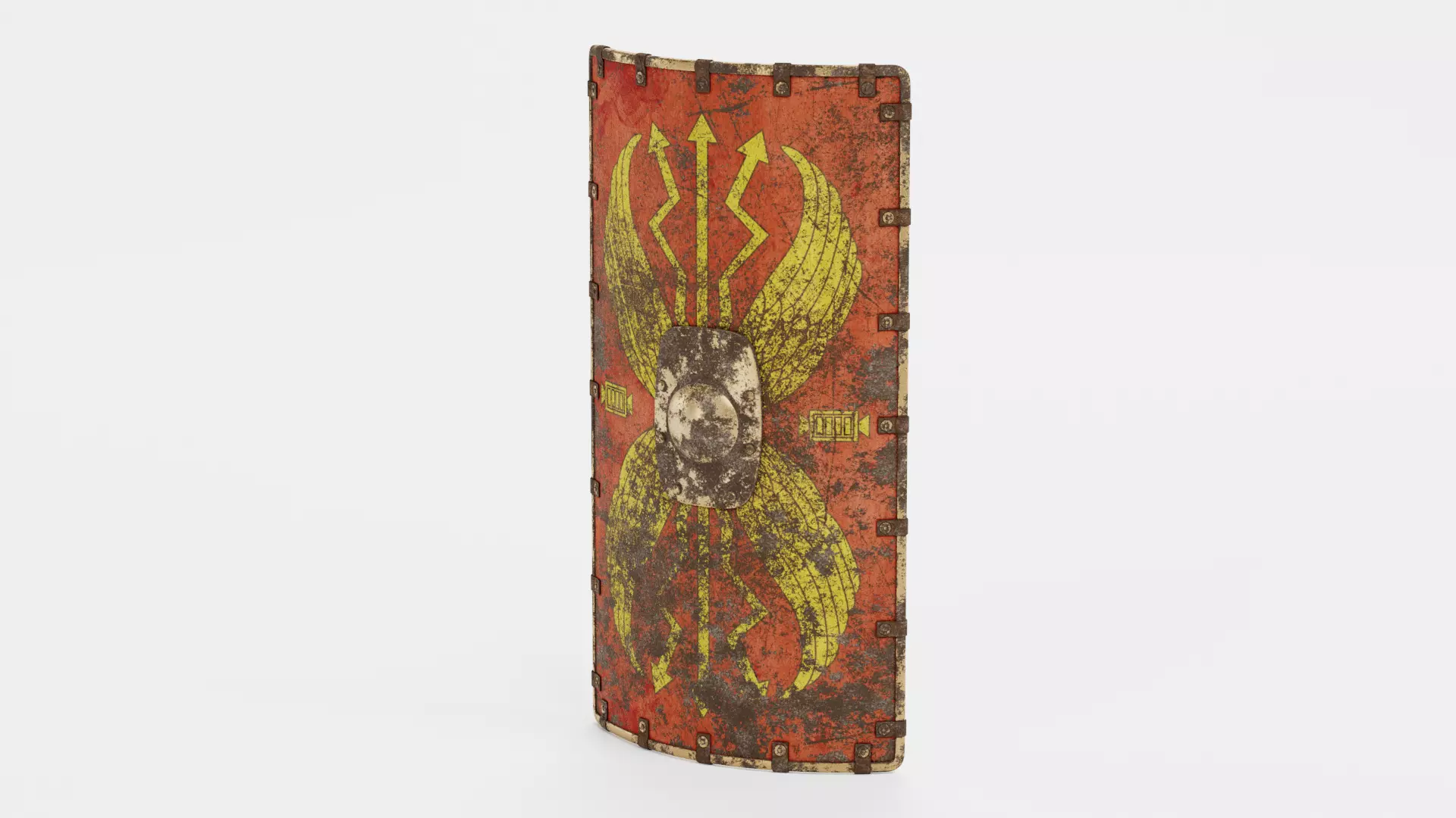 Dirty Scutum Shield - Roman Armor Equipment 3D model_5