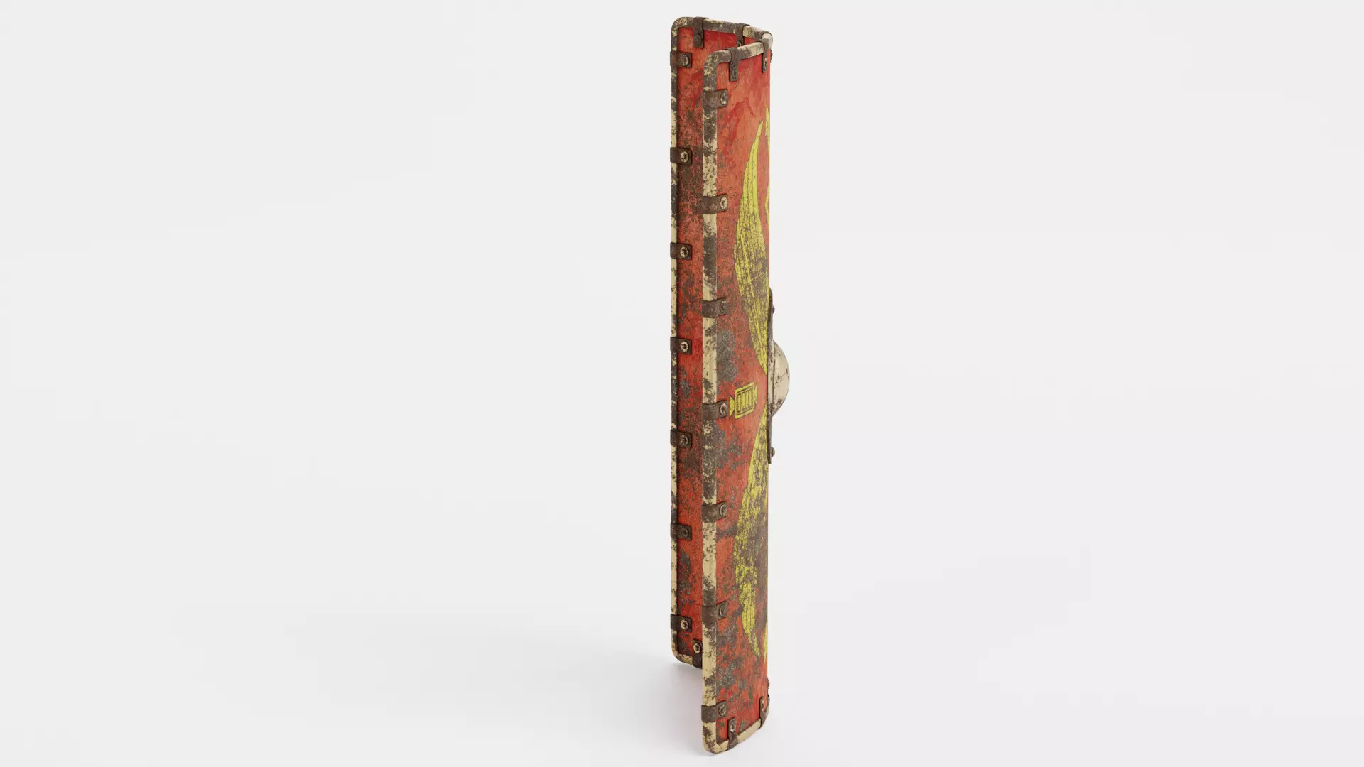 Dirty Scutum Shield - Roman Armor Equipment 3D model_2