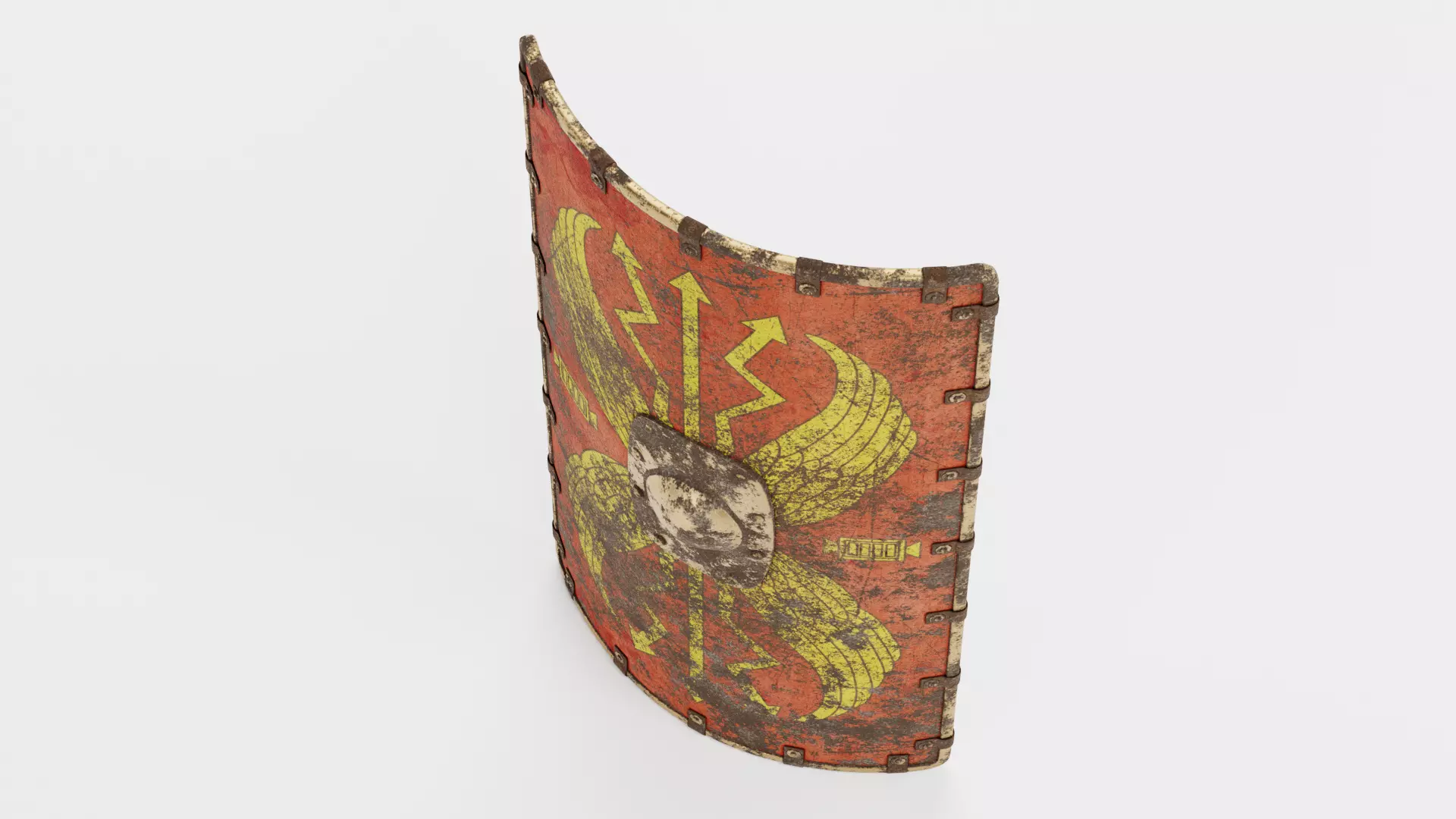 Dirty Scutum Shield - Roman Armor Equipment 3D model_6