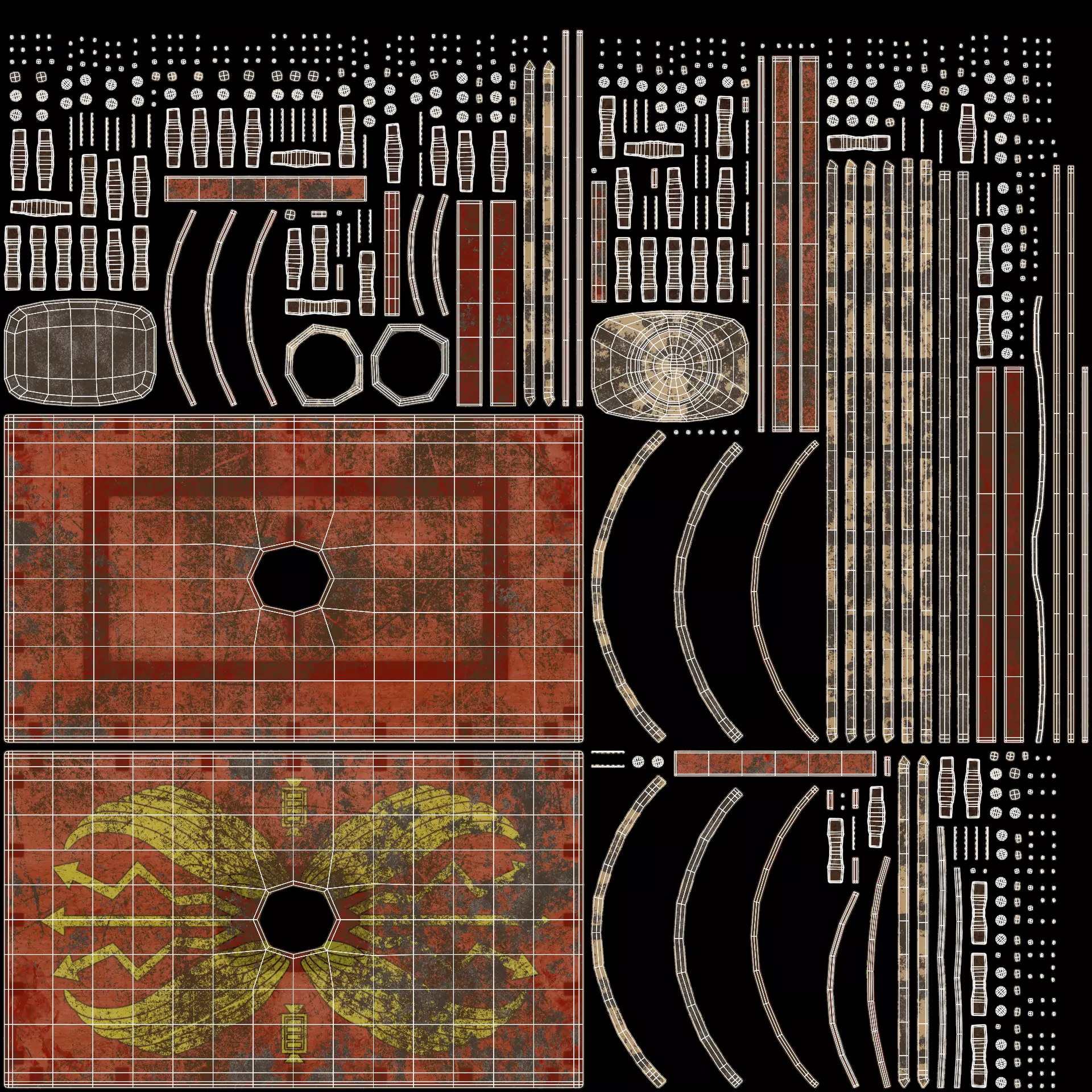 Dirty Scutum Shield - Roman Armor Equipment 3D model_7