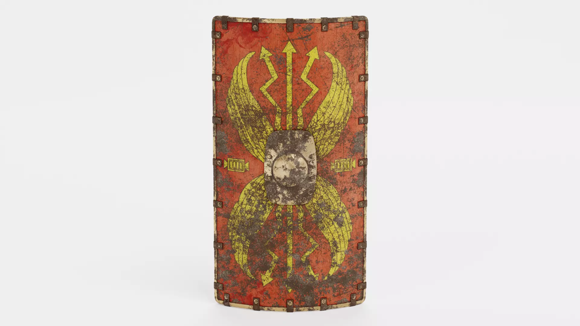 Dirty Scutum Shield - Roman Armor Equipment 3D model_0