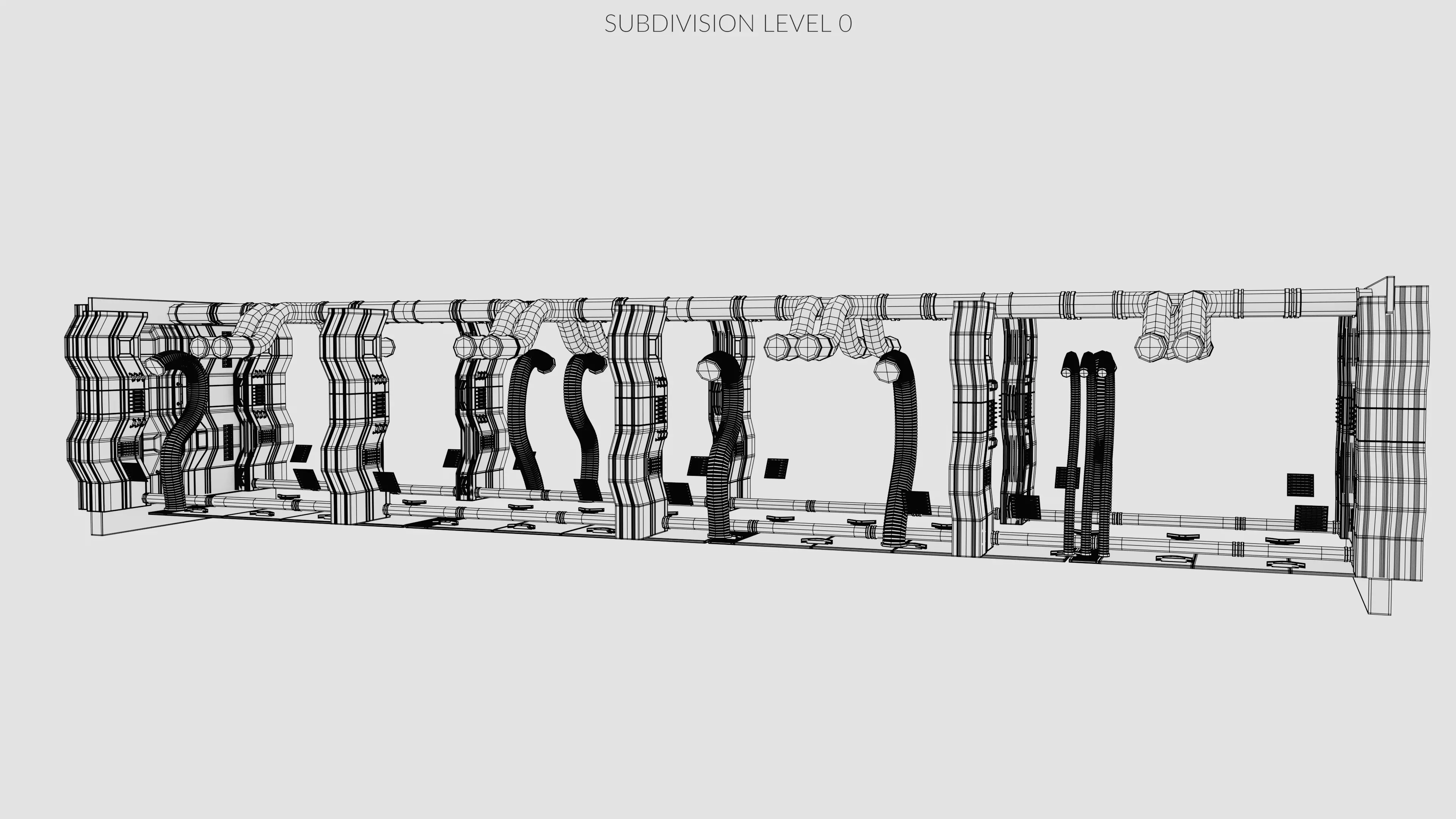 -Sci-fi Corridor Interior- 3D model_21