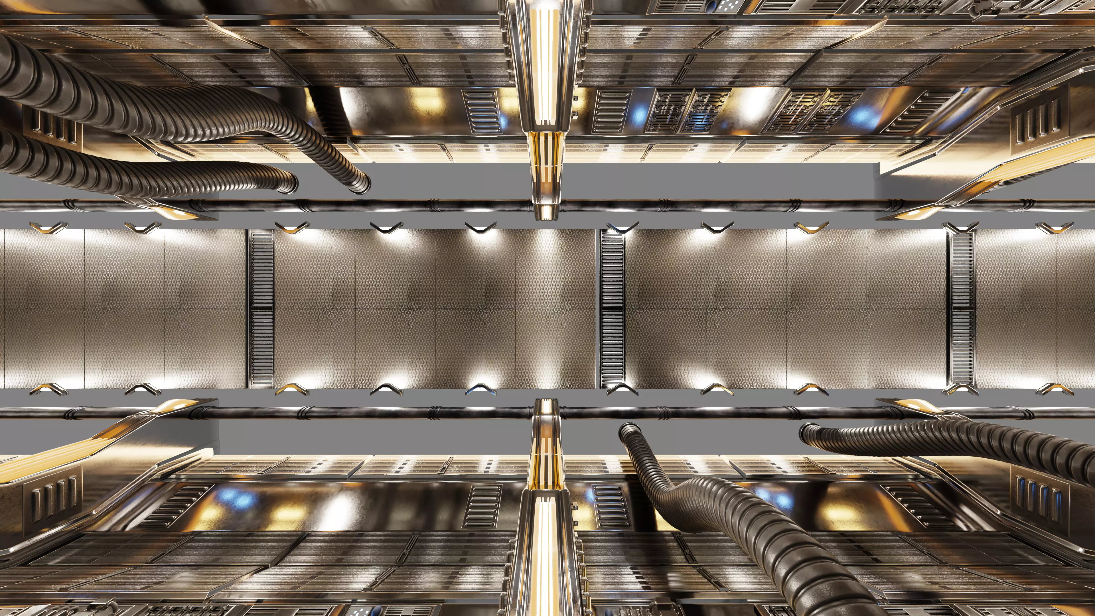 -Sci-fi Corridor Interior- 3D model_8