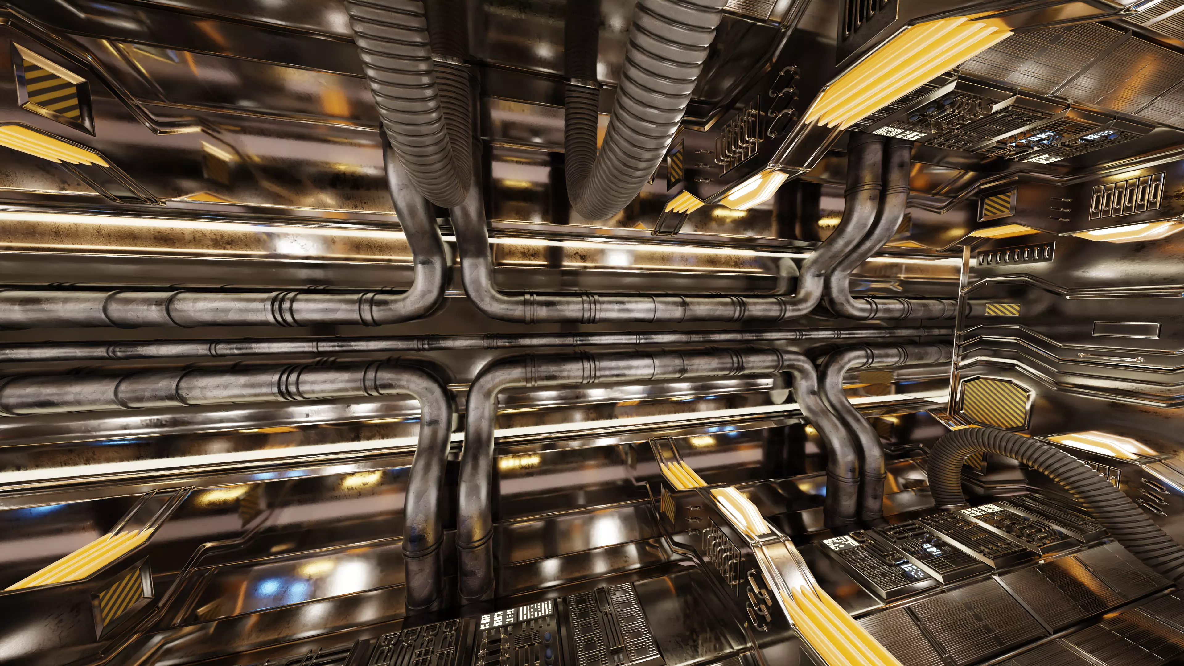 -Sci-fi Corridor Interior- 3D model_4