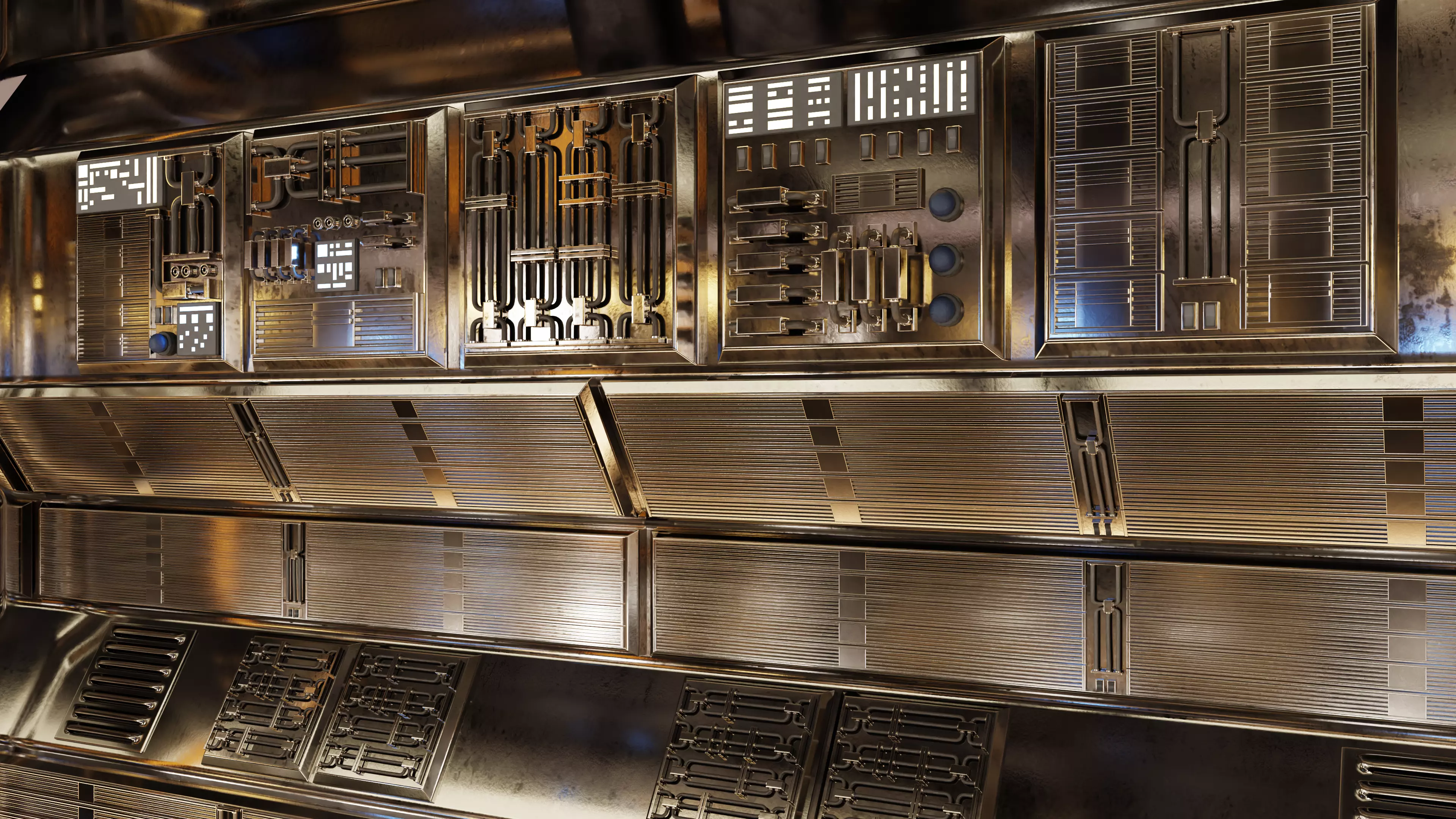 -Sci-fi Corridor Interior- 3D model_3