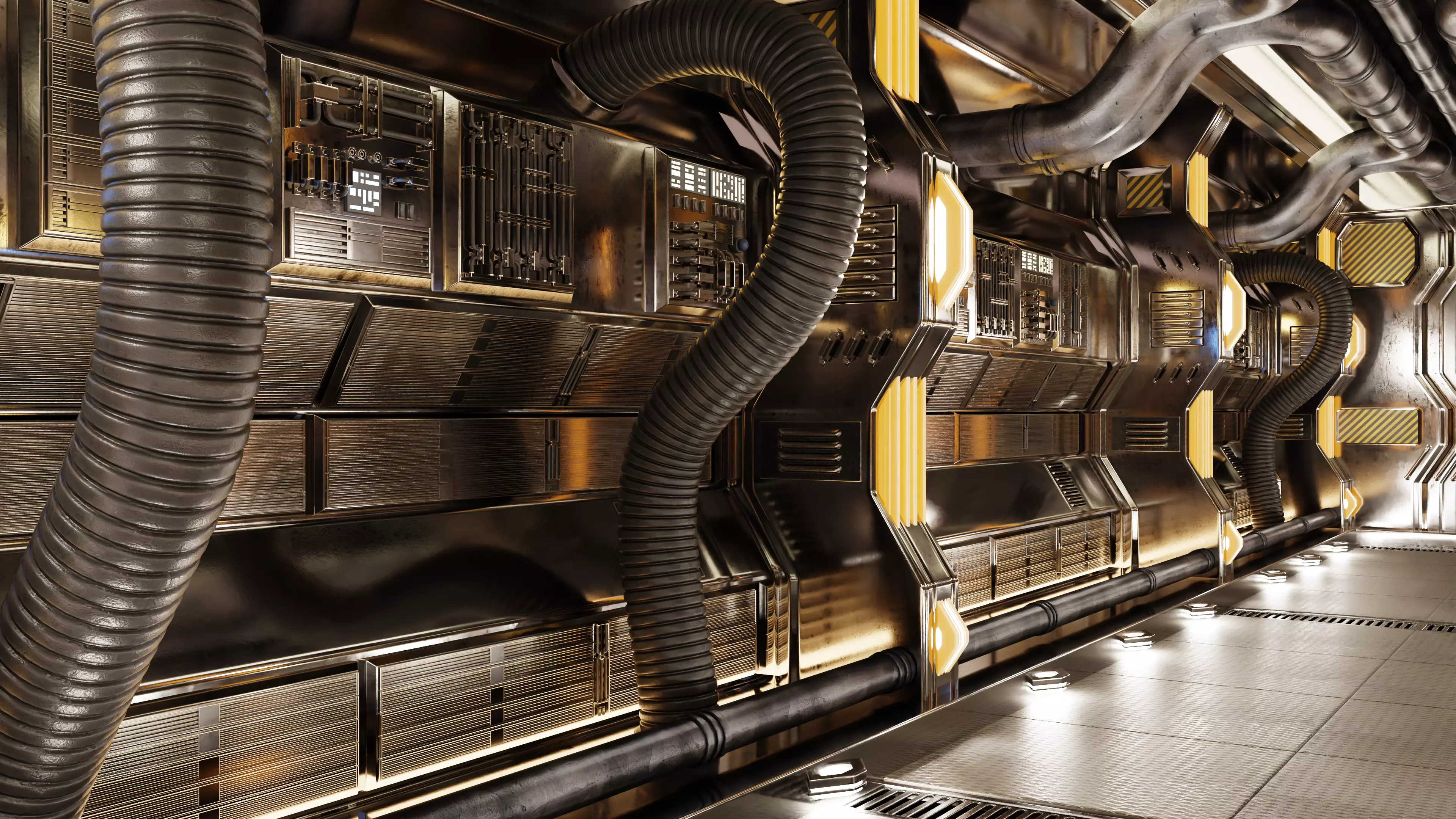 -Sci-fi Corridor Interior- 3D model_6