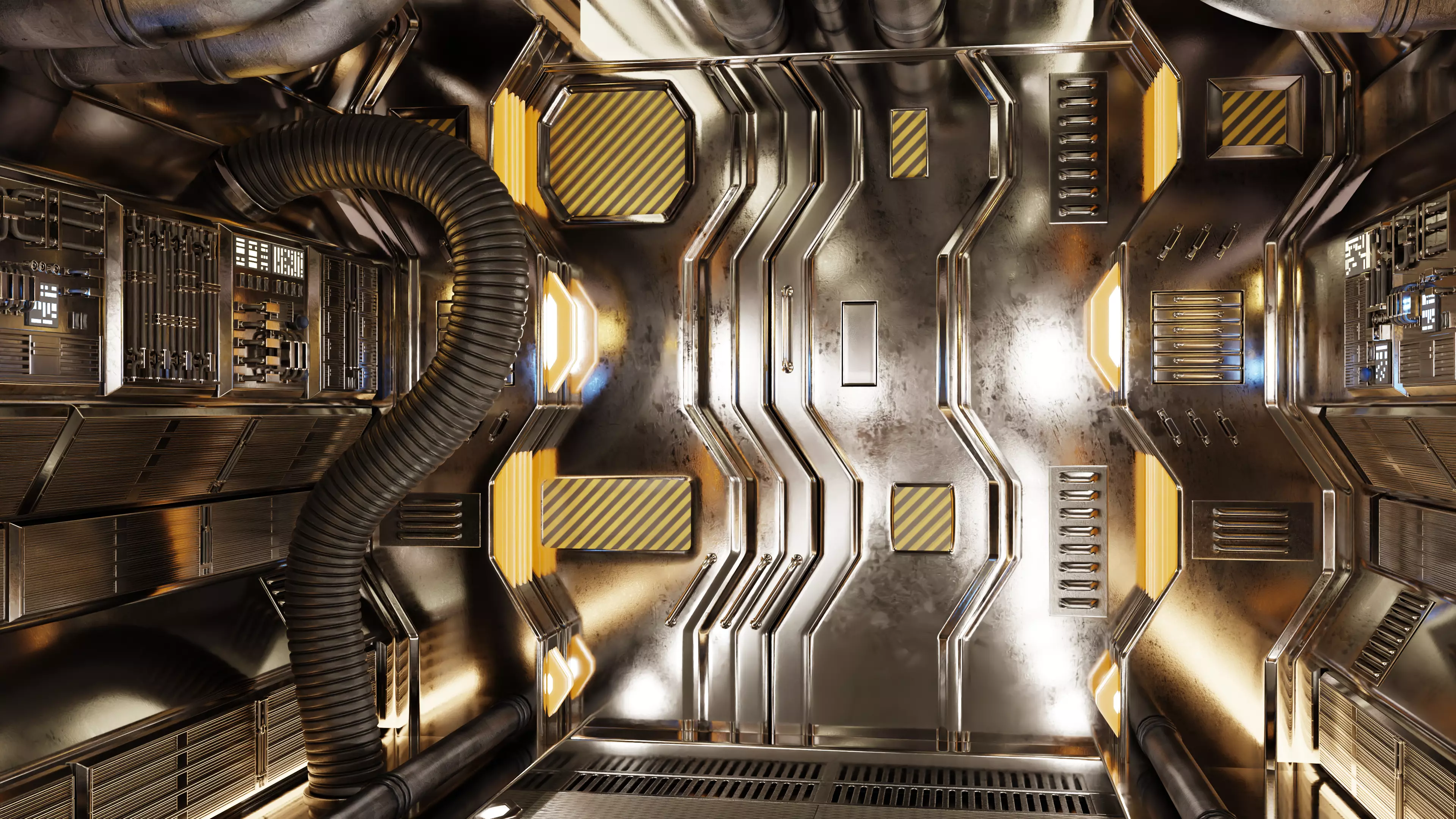 -Sci-fi Corridor Interior- 3D model_10