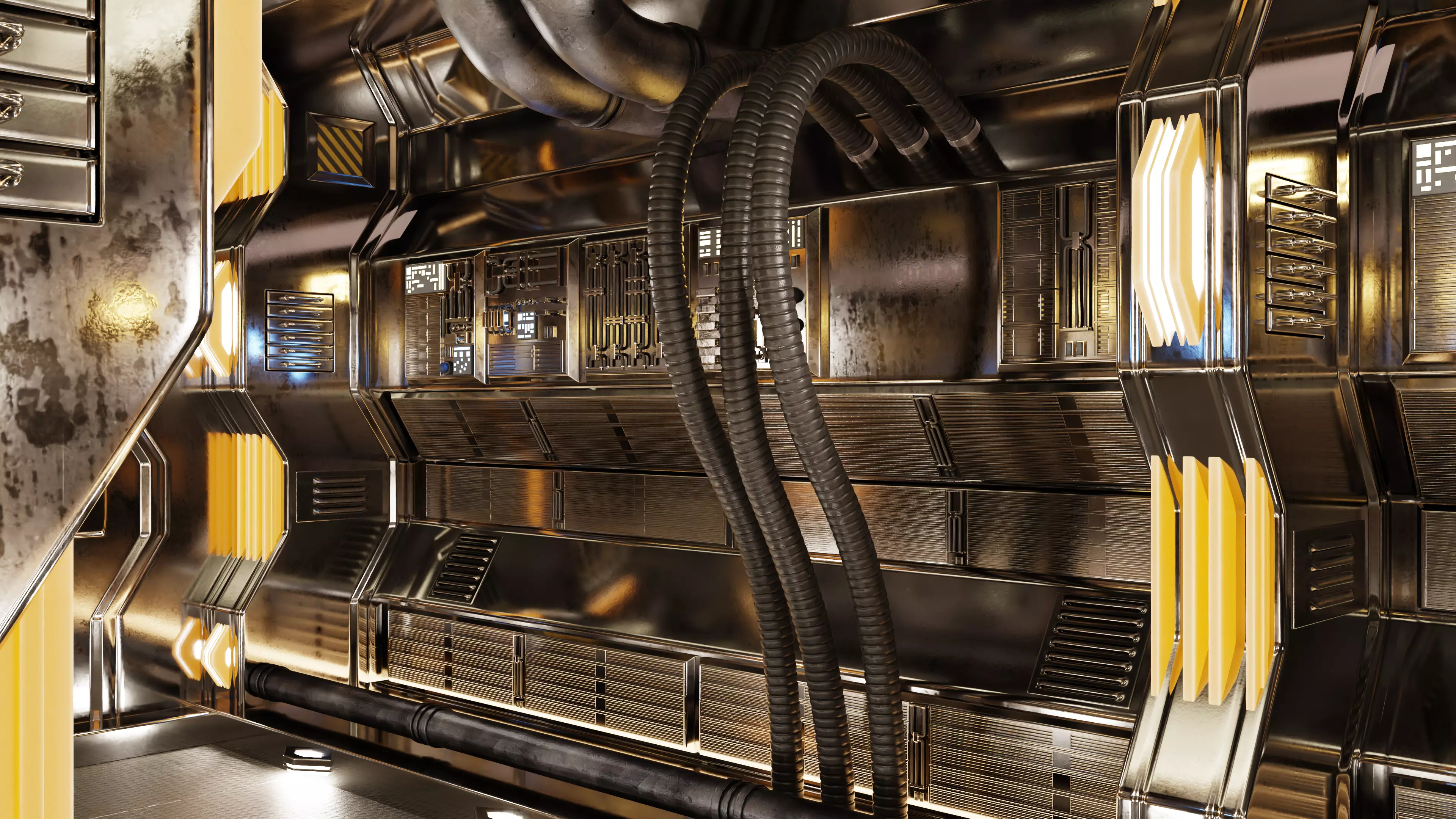 -Sci-fi Corridor Interior- 3D model_5