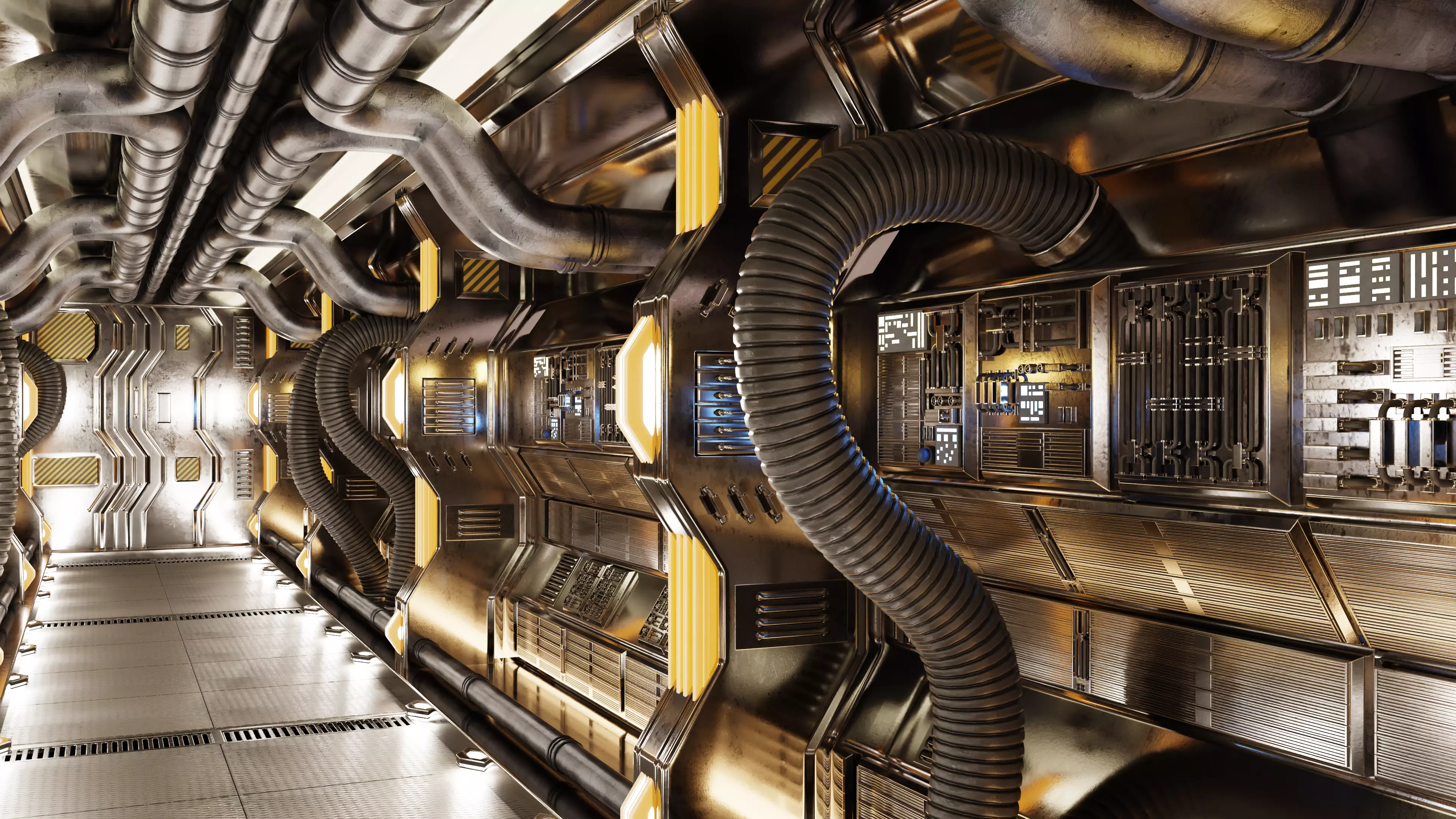 -Sci-fi Corridor Interior- 3D model_2