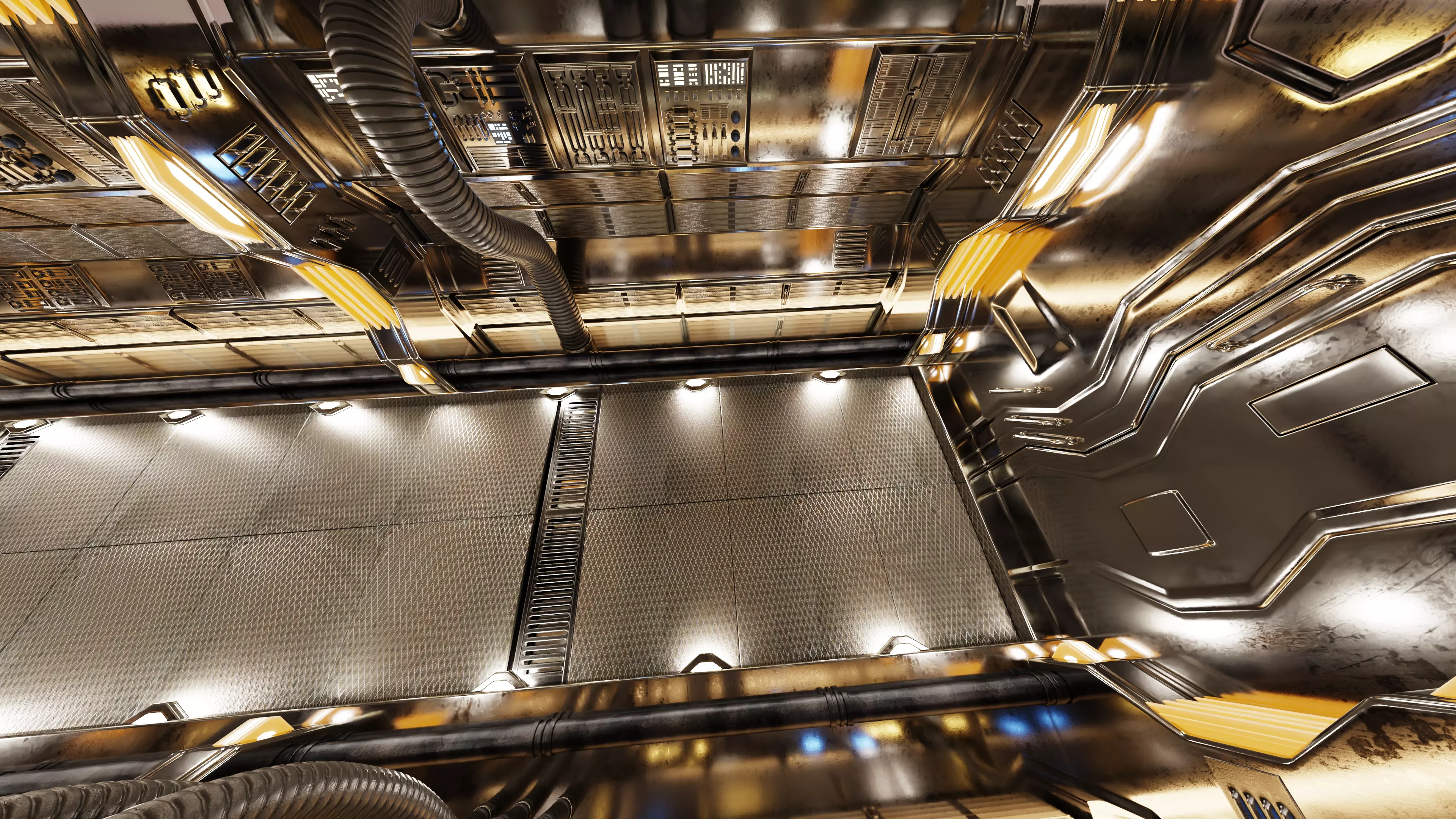 -Sci-fi Corridor Interior- 3D model_7