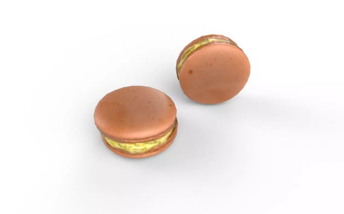 Macaron M01 Low-poly 3D model_0