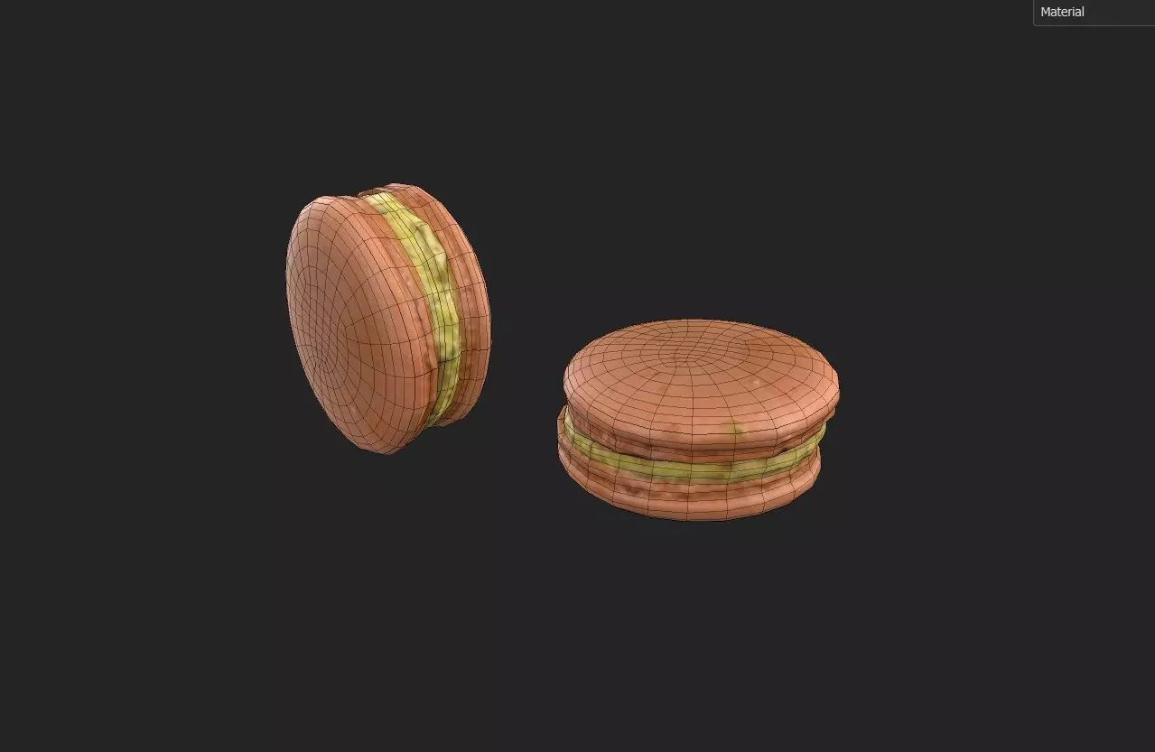 Macaron M01 Low-poly 3D model_6
