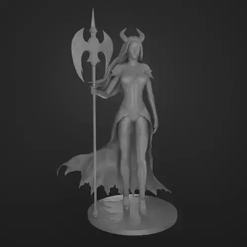 Demoness for 3D printing and also adult version