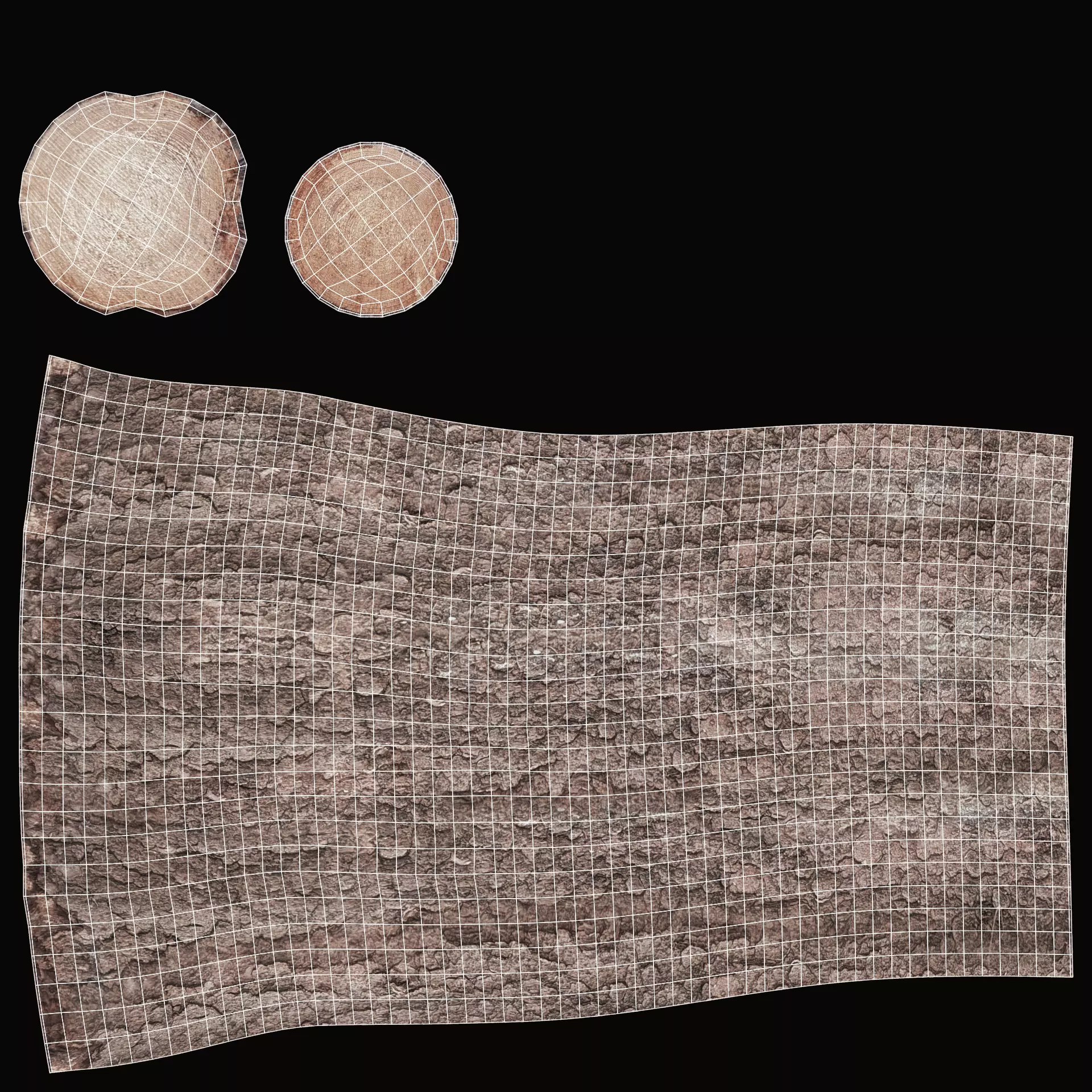 -Tree Log V2- Low-poly 3D model_7