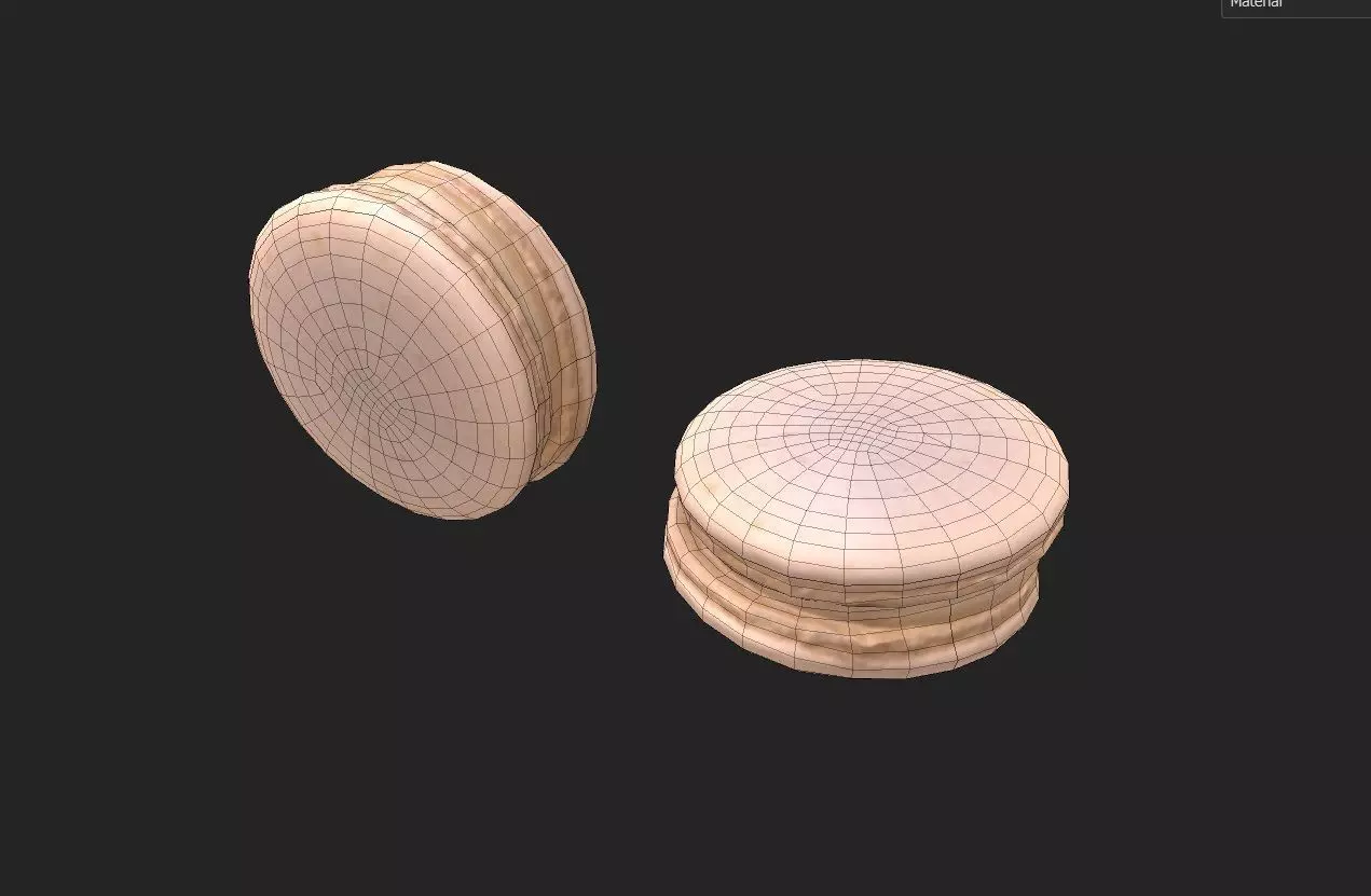Macaron M02 Low-poly 3D model_6