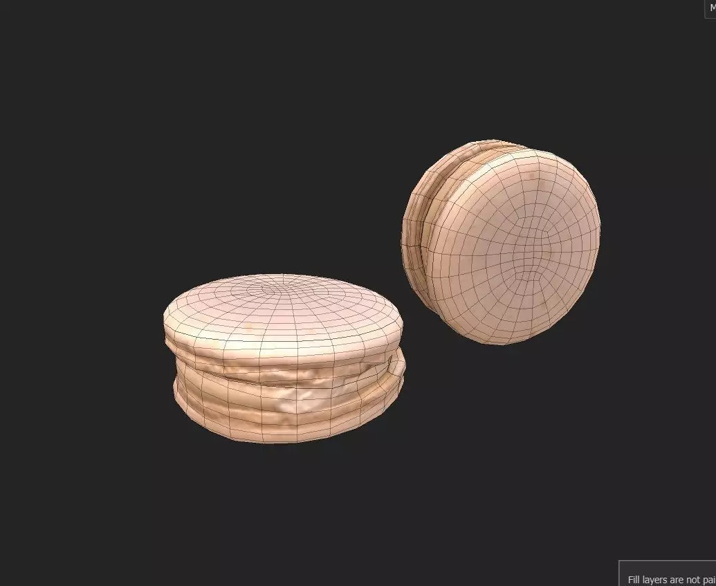 Macaron M02 Low-poly 3D model_1