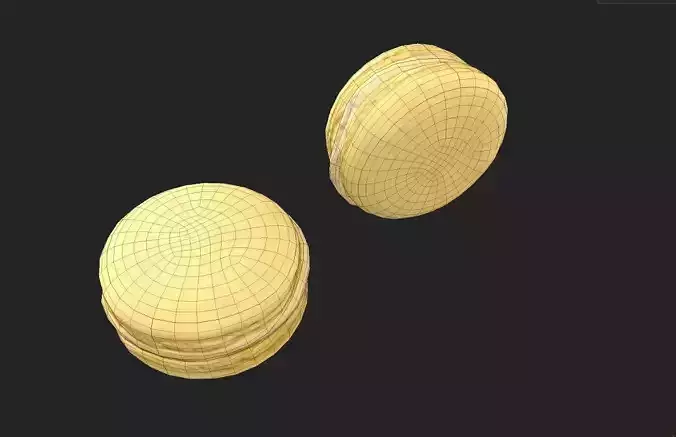 Macaron M03 Low-poly 3D model 2