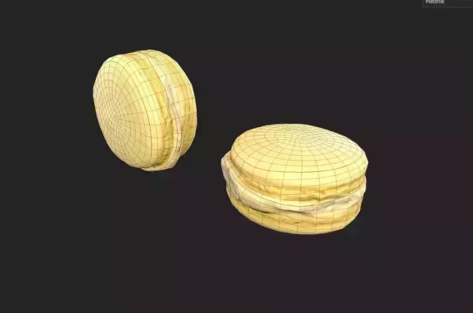 Macaron M03 Low-poly 3D model 7