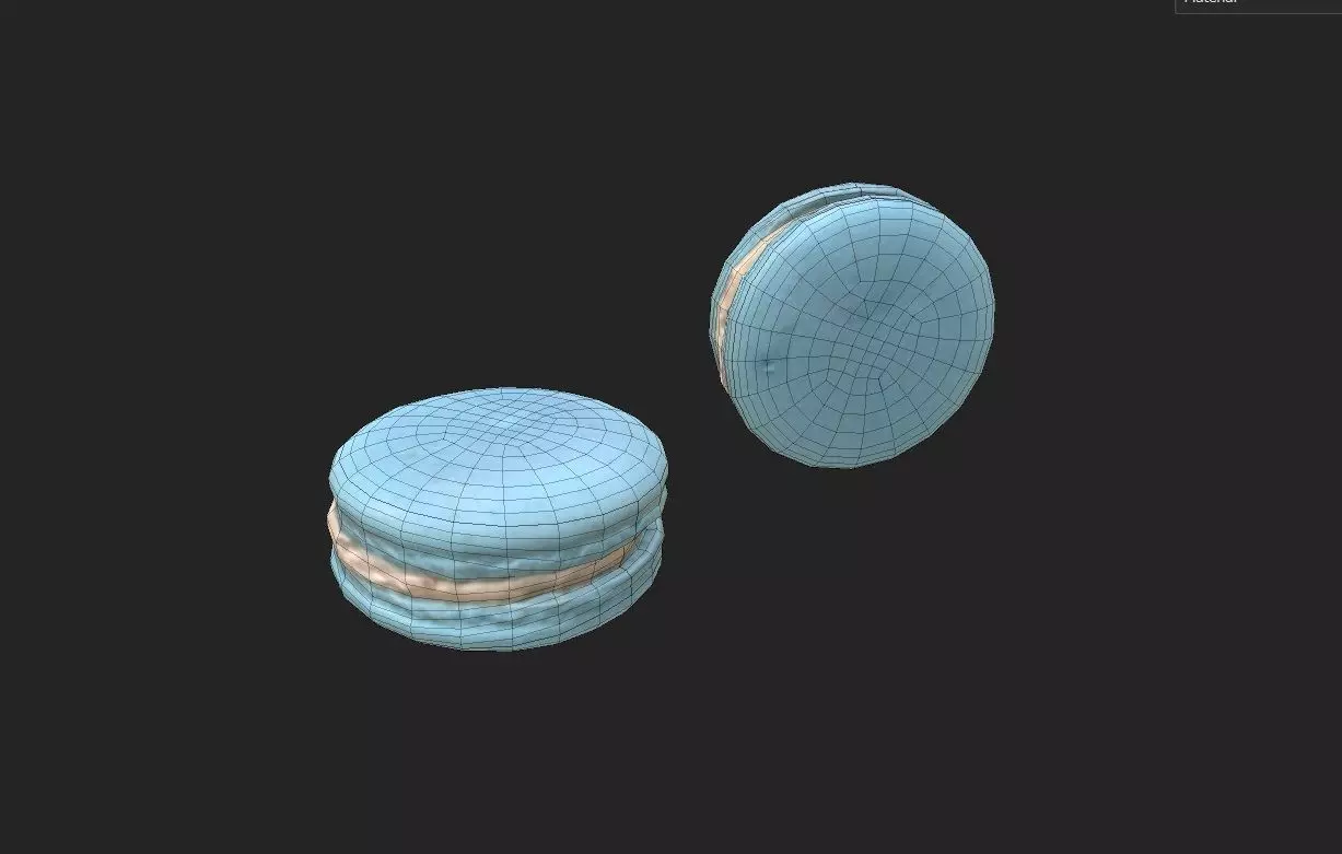 Macaron M05 Low-poly 3D model_1